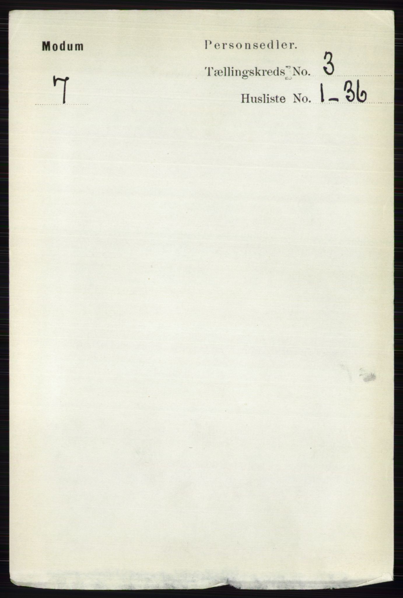 RA, 1891 census for 0623 Modum, 1891, p. 719
