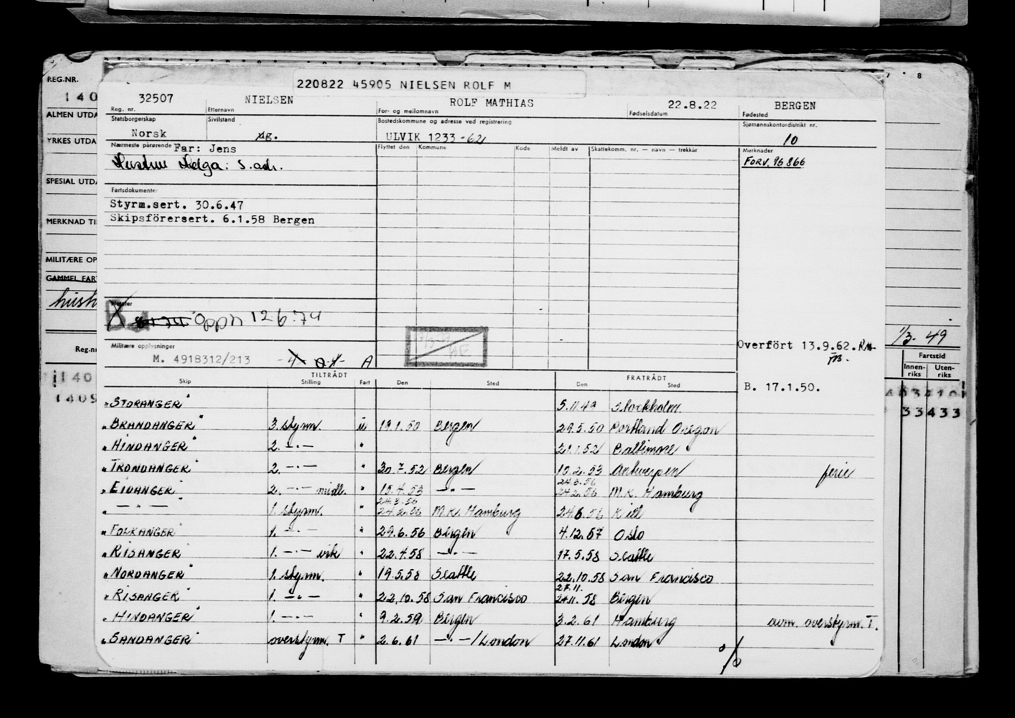 Direktoratet for sjømenn, AV/RA-S-3545/G/Gb/L0210: Hovedkort, 1922, p. 27