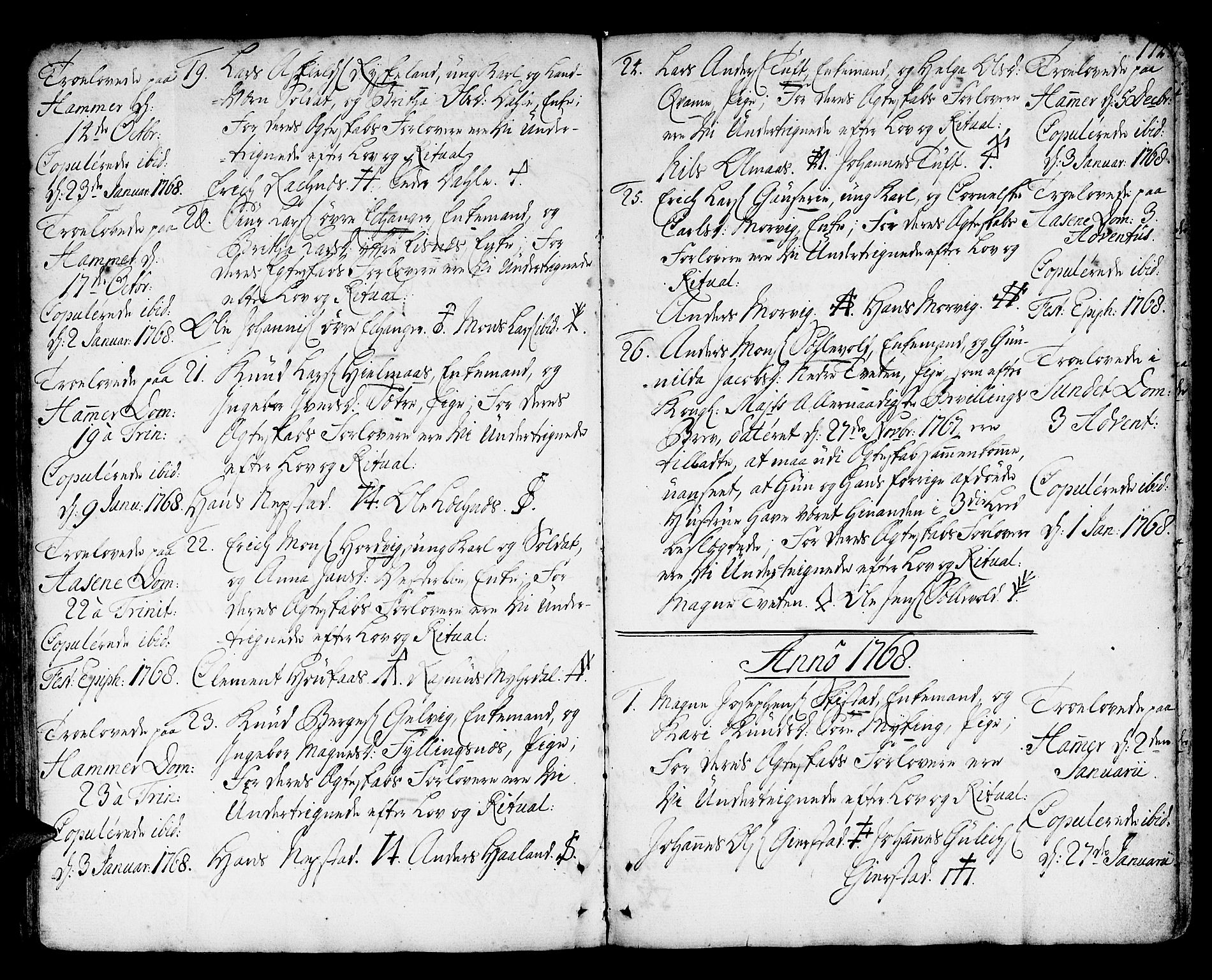 Hamre sokneprestembete, AV/SAB-A-75501/H/Ha/Haa/Haaa/L0007: Parish register (official) no. A 7, 1762-1777, p. 174