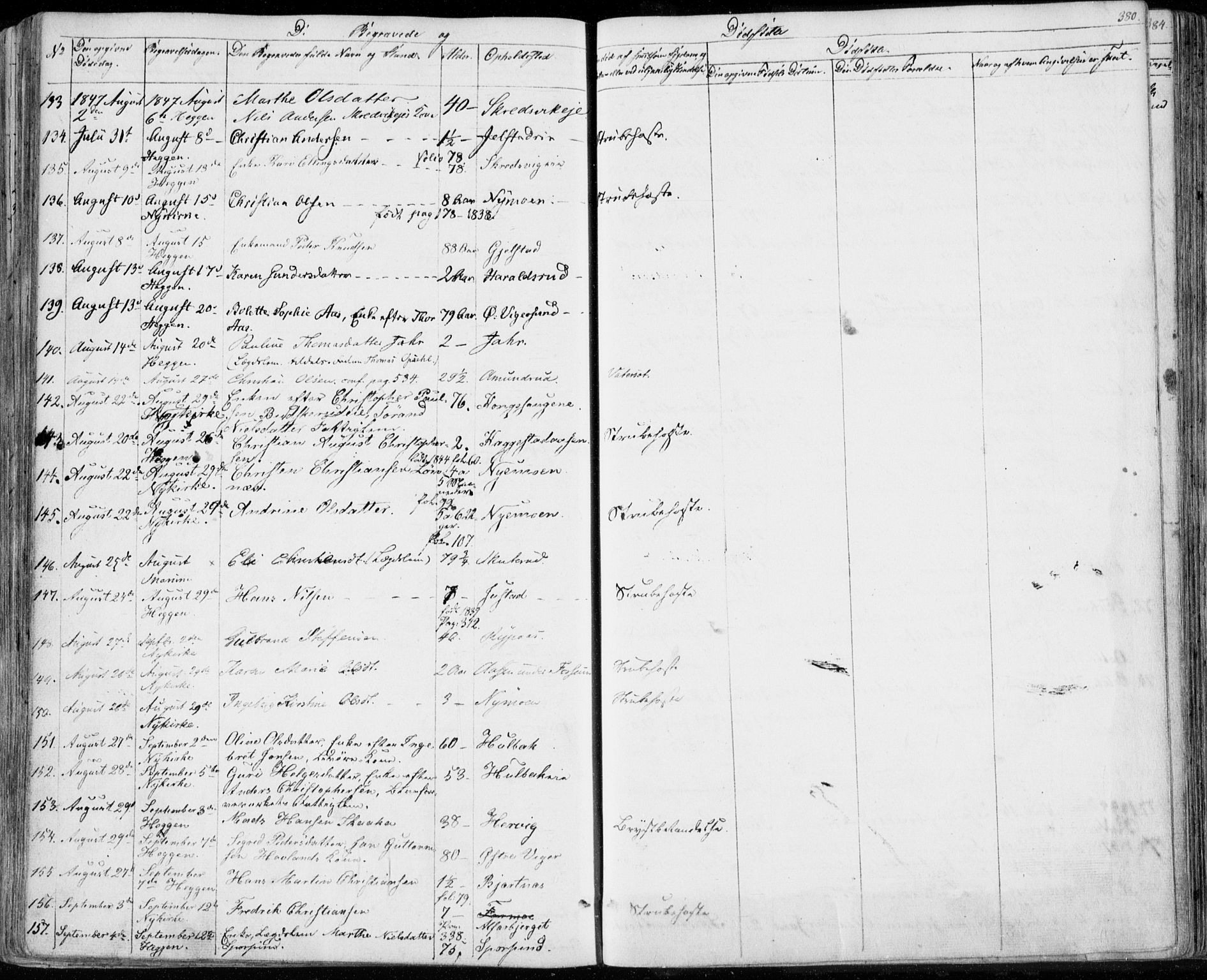 Modum kirkebøker, SAKO/A-234/F/Fa/L0007: Parish register (official) no. 7, 1841-1850, p. 380