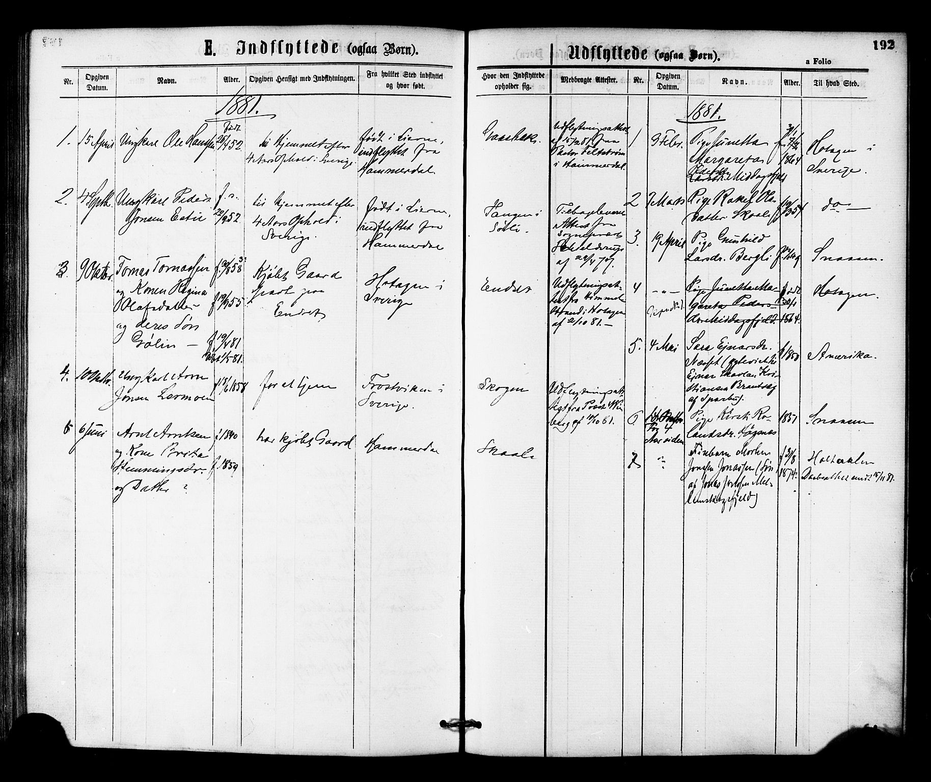 Ministerialprotokoller, klokkerbøker og fødselsregistre - Nord-Trøndelag, SAT/A-1458/755/L0493: Parish register (official) no. 755A02, 1865-1881, p. 192