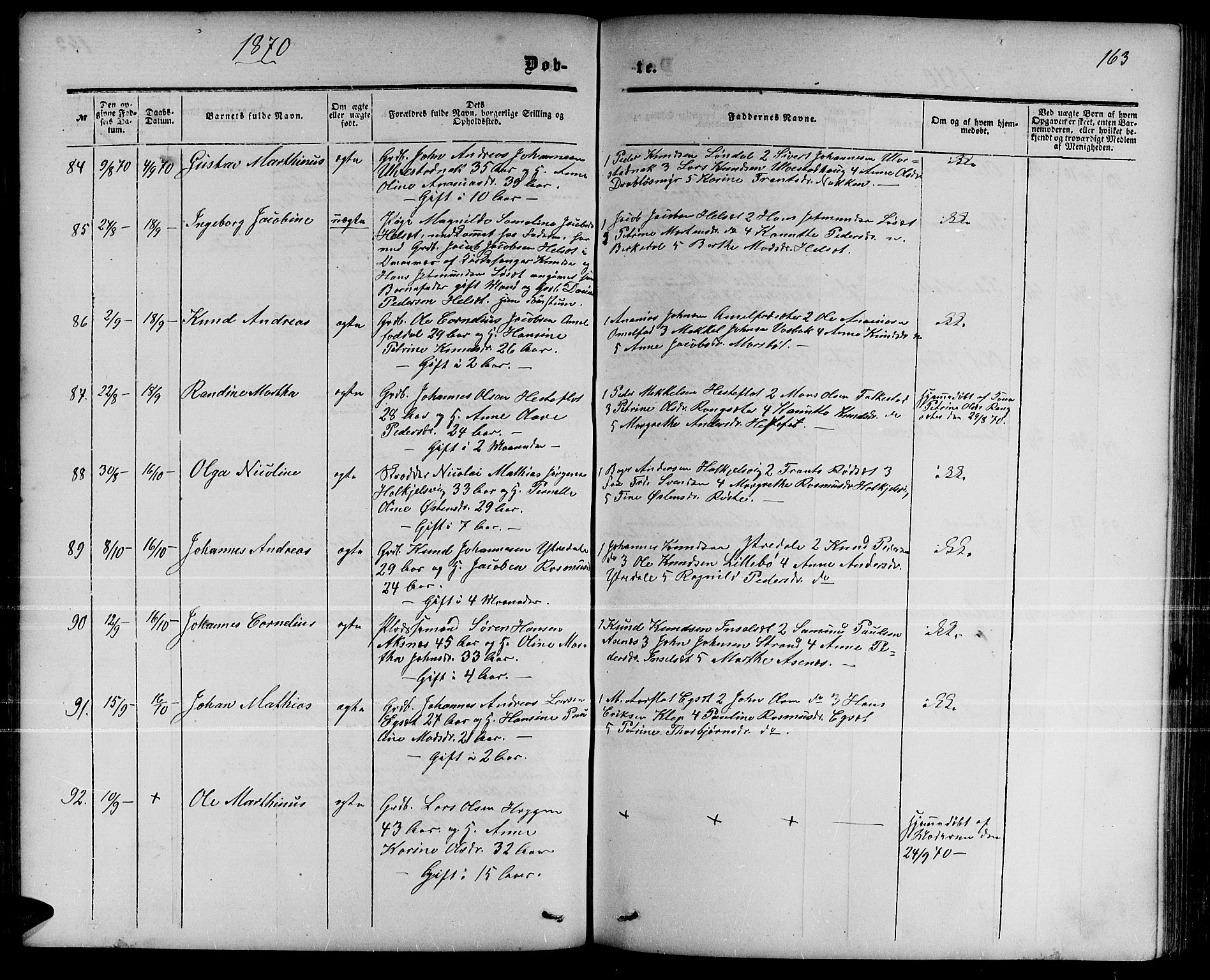 Ministerialprotokoller, klokkerbøker og fødselsregistre - Møre og Romsdal, AV/SAT-A-1454/511/L0157: Parish register (copy) no. 511C03, 1864-1884, p. 163