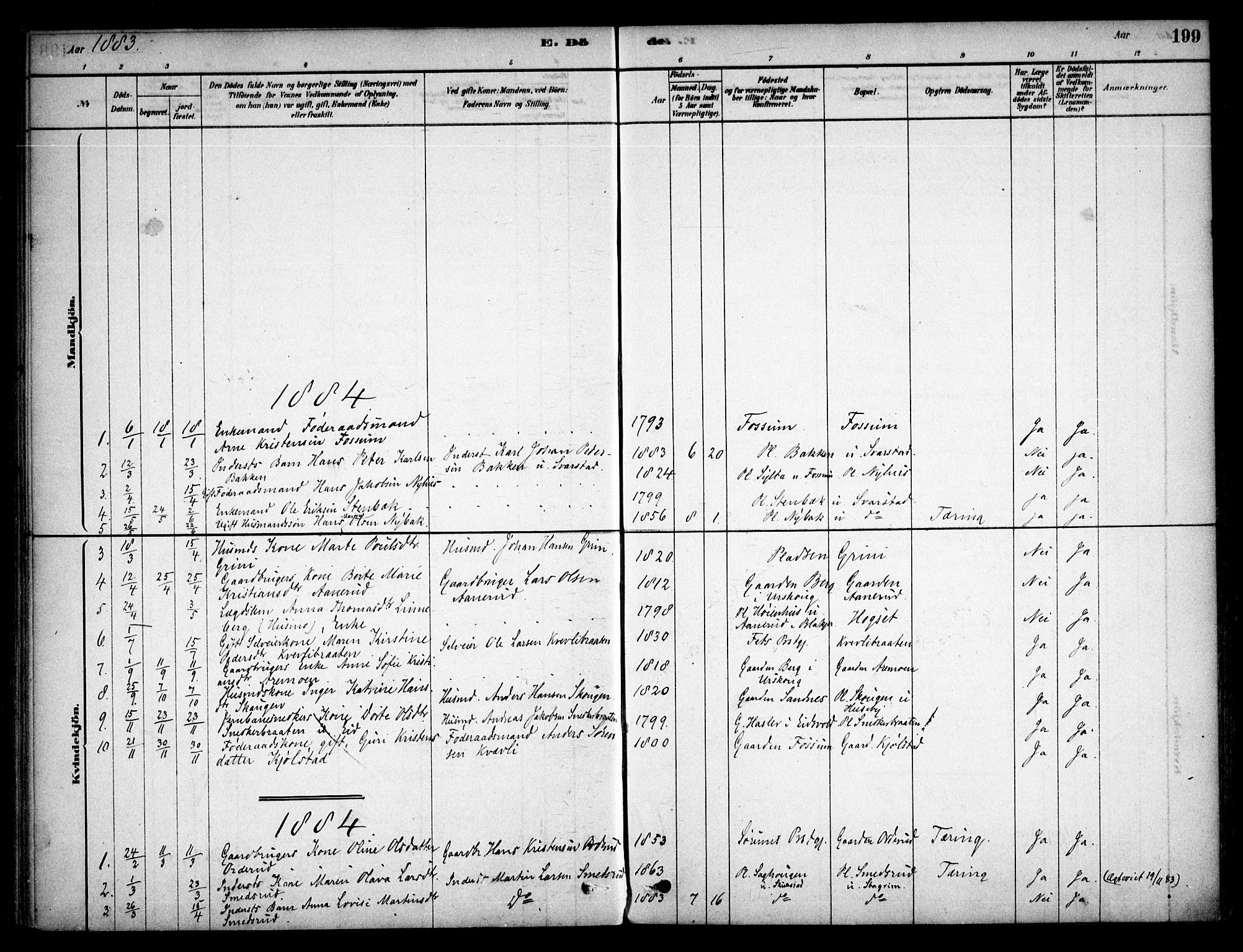 Aurskog prestekontor Kirkebøker, SAO/A-10304a/F/Fb/L0001: Parish register (official) no. II 1, 1878-1909, p. 199