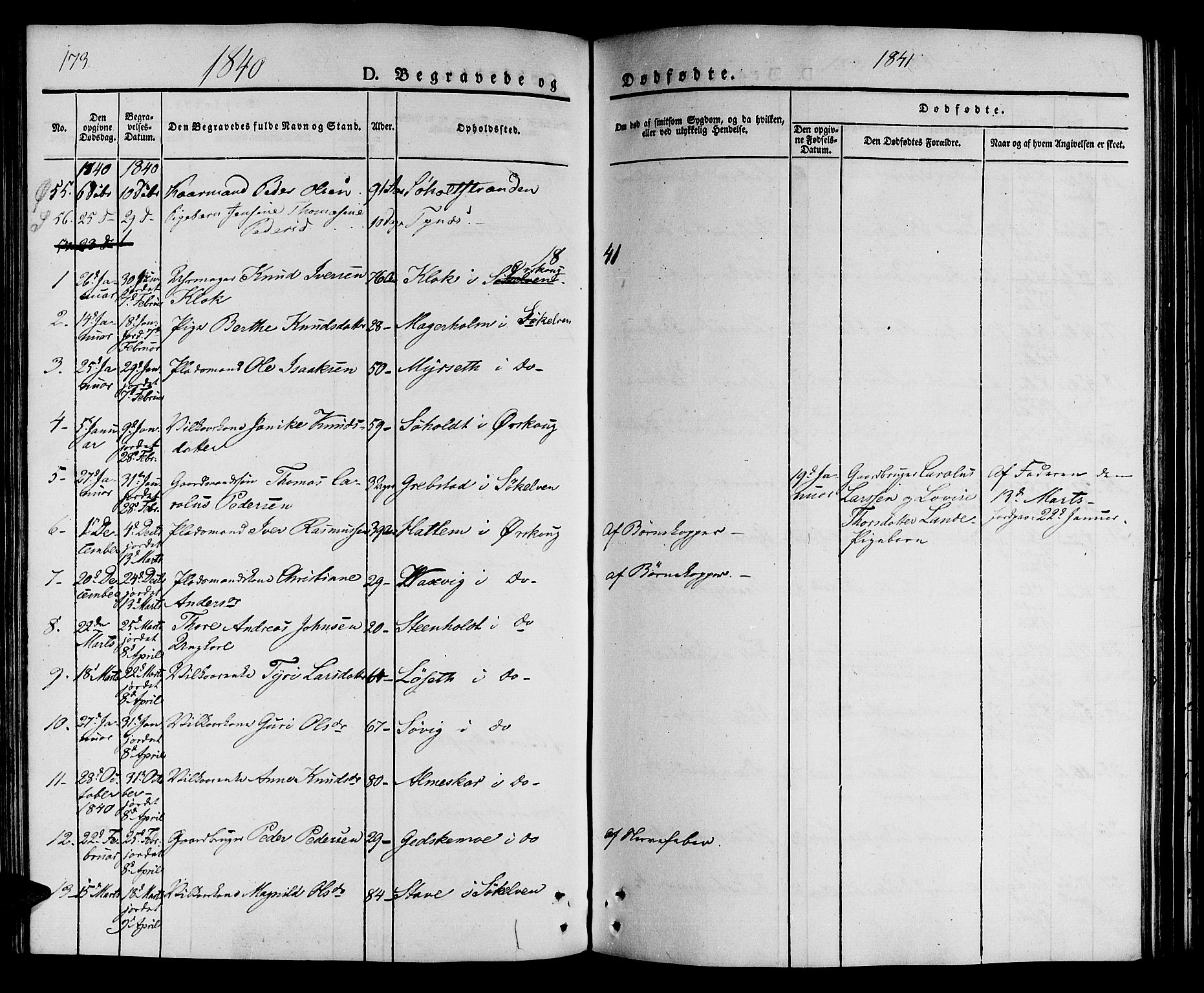 Ministerialprotokoller, klokkerbøker og fødselsregistre - Møre og Romsdal, SAT/A-1454/522/L0311: Parish register (official) no. 522A06, 1832-1842, p. 173