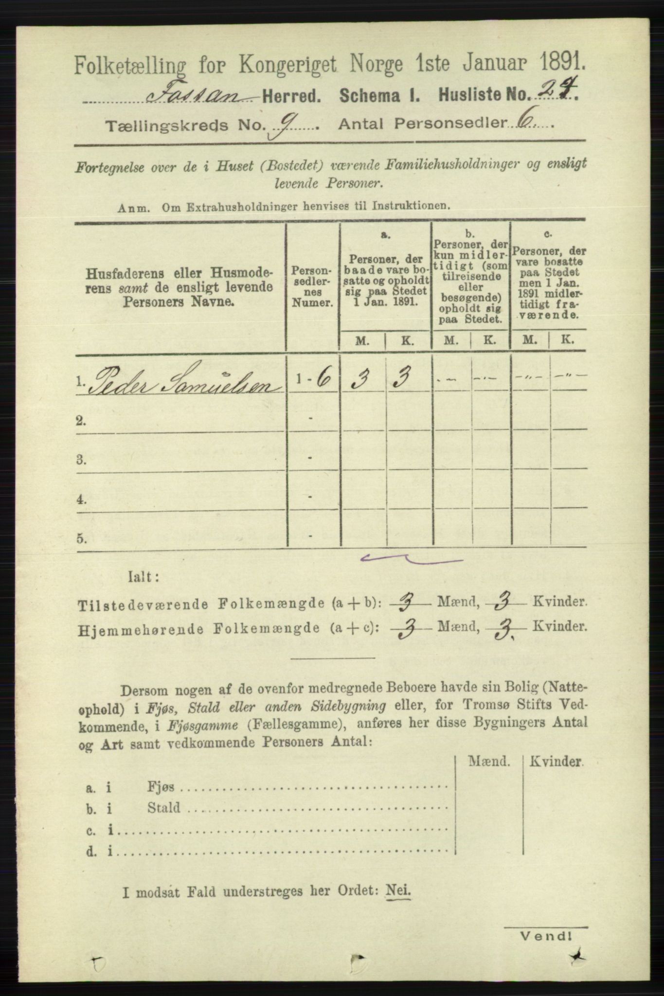 RA, 1891 census for 1129 Forsand, 1891, p. 1465