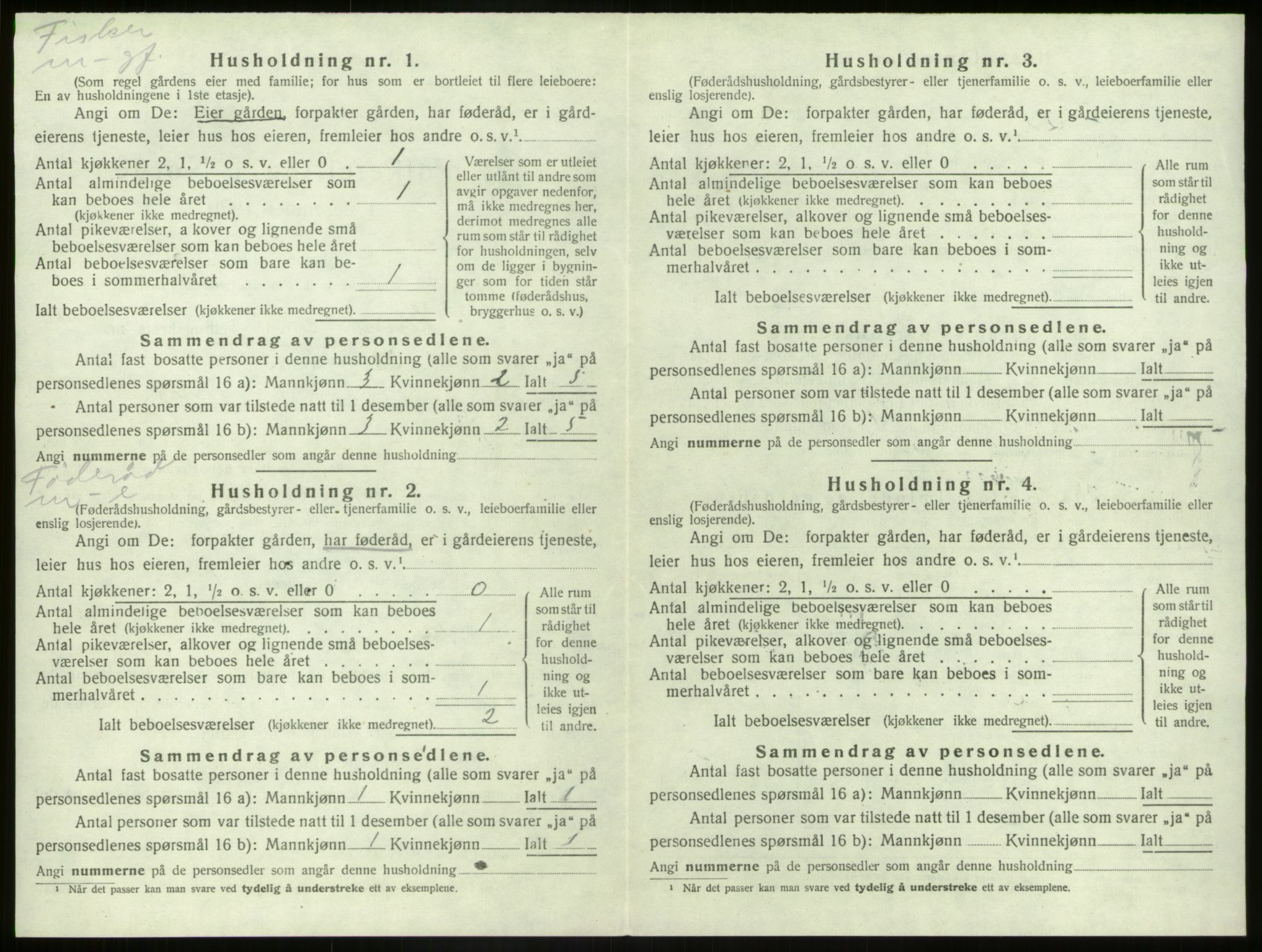 SAB, 1920 census for Kinn, 1920, p. 650