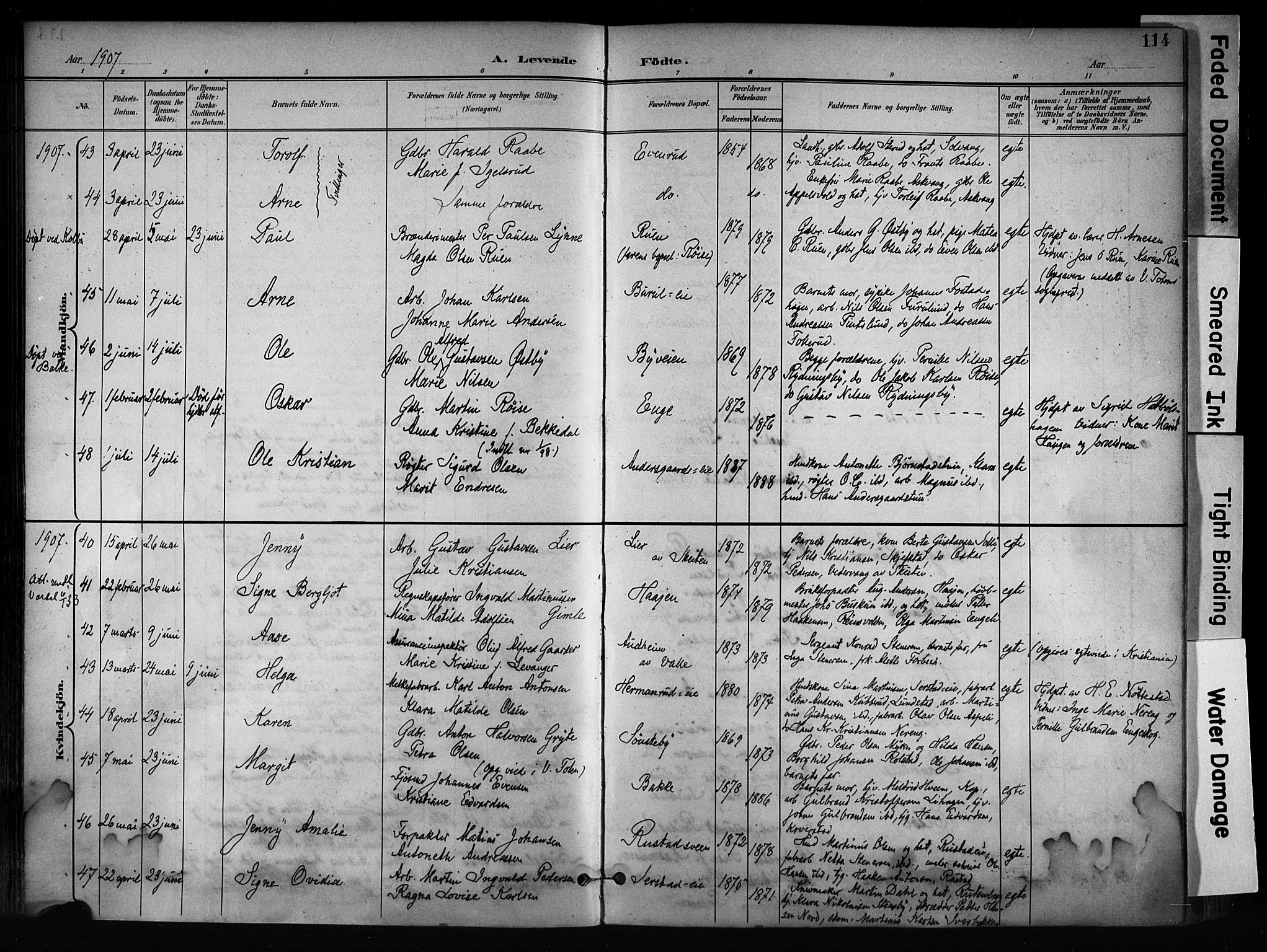 Østre Toten prestekontor, AV/SAH-PREST-104/H/Ha/Haa/L0008: Parish register (official) no. 8, 1897-1909, p. 114