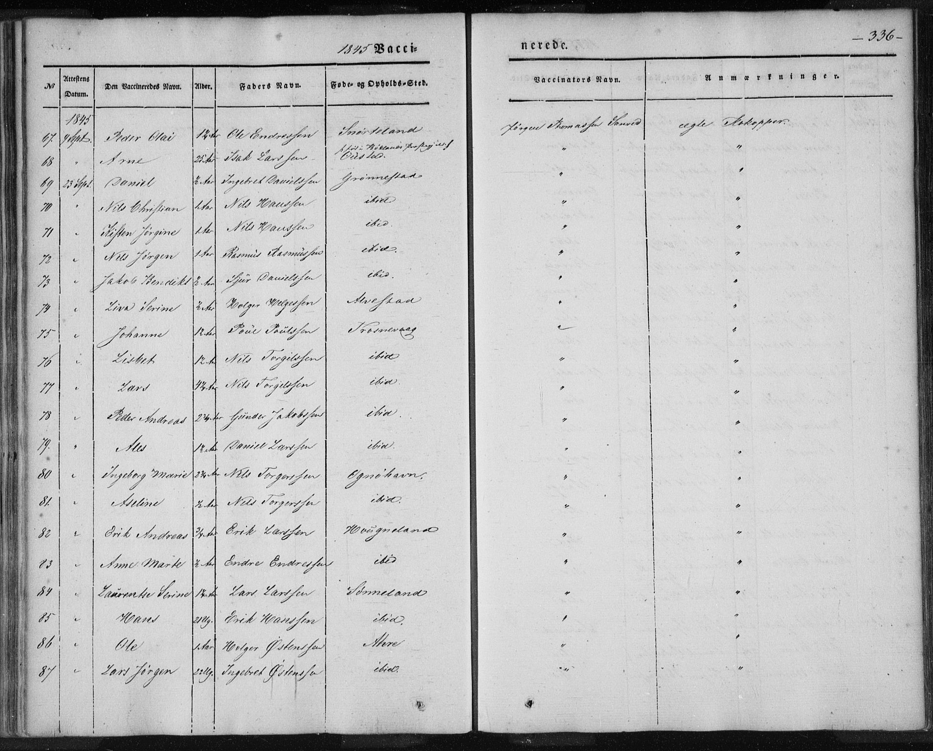 Skudenes sokneprestkontor, AV/SAST-A -101849/H/Ha/Haa/L0003: Parish register (official) no. A 2.2, 1841-1846, p. 336