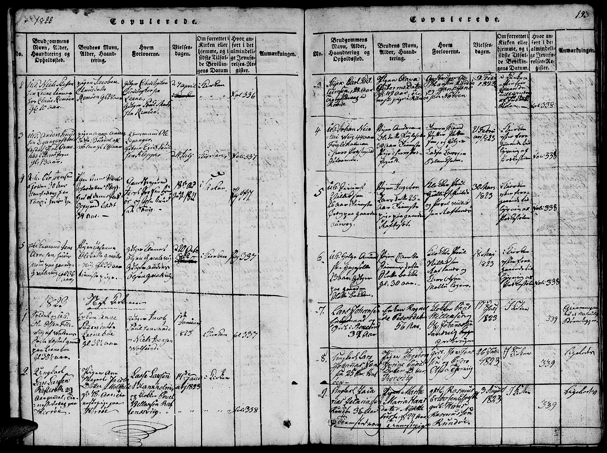 Ministerialprotokoller, klokkerbøker og fødselsregistre - Møre og Romsdal, AV/SAT-A-1454/507/L0078: Parish register (copy) no. 507C01, 1816-1840, p. 193