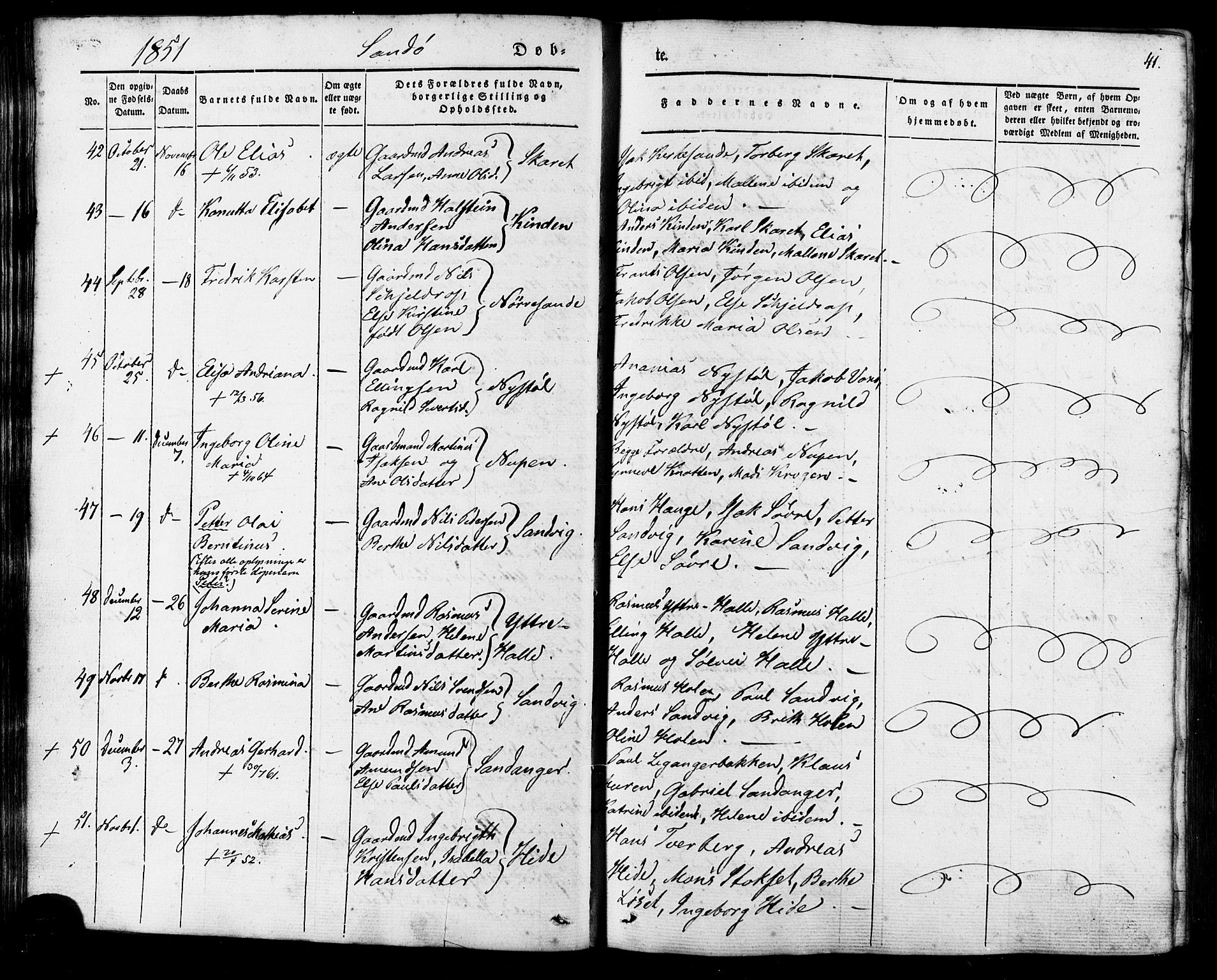 Ministerialprotokoller, klokkerbøker og fødselsregistre - Møre og Romsdal, AV/SAT-A-1454/503/L0034: Parish register (official) no. 503A02, 1841-1884, p. 41