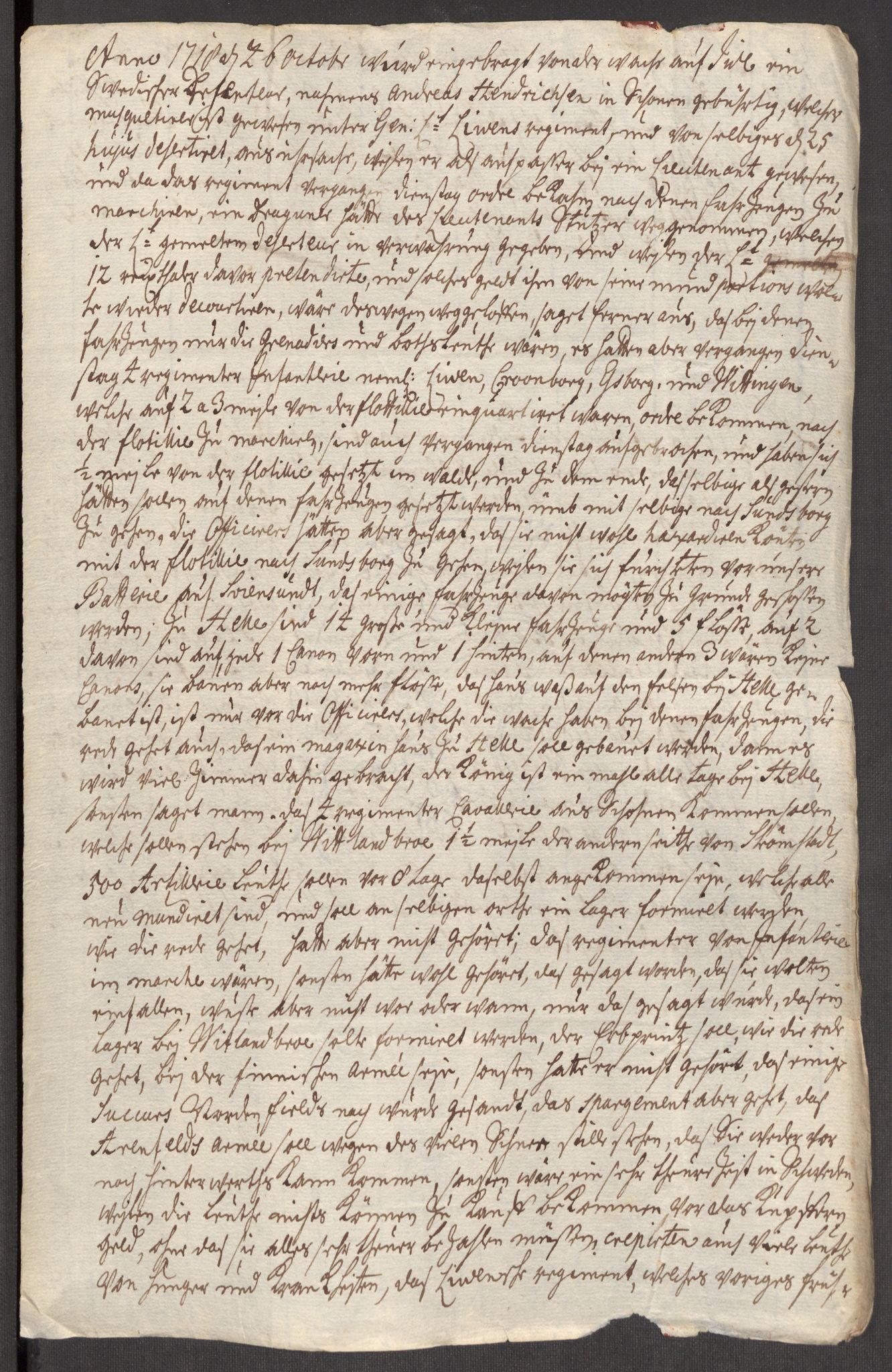 Kommanderende general (KG I) med Det norske krigsdirektorium, AV/RA-EA-5419/E/Eb/L0012: Kunnskap om fienden, kronologisk ordnet, 1718-1719, p. 435