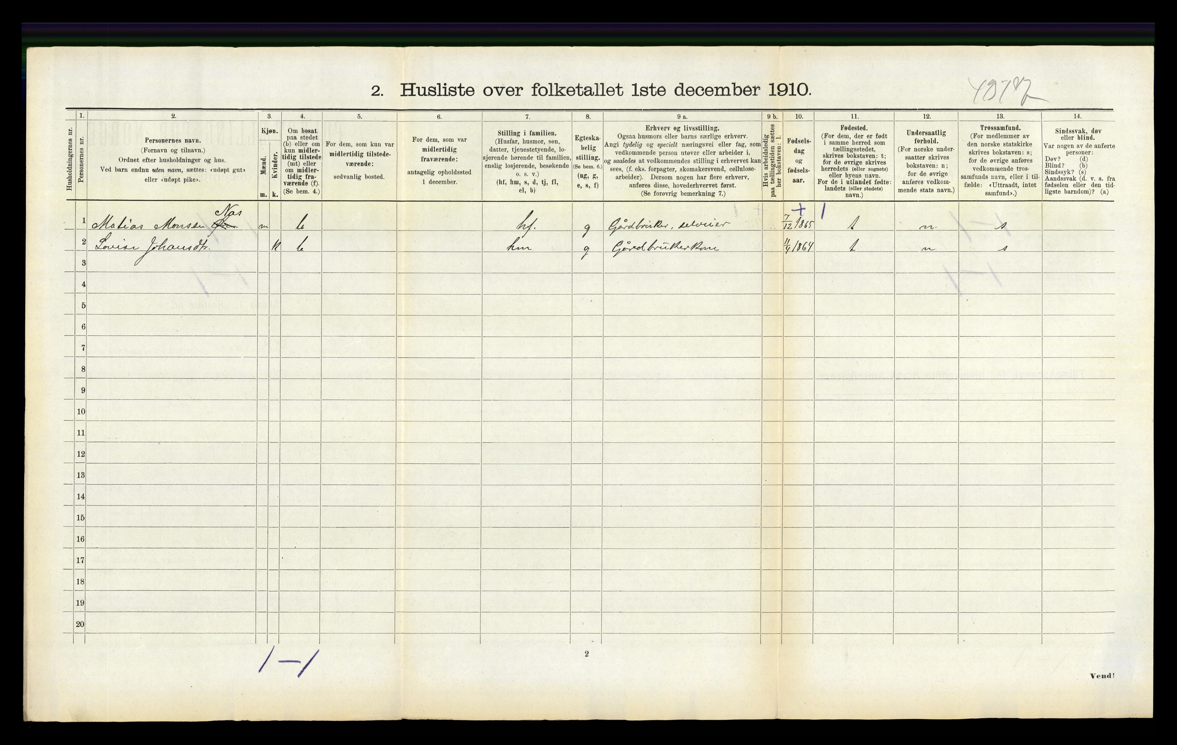 RA, 1910 census for Indre Holmedal, 1910, p. 679