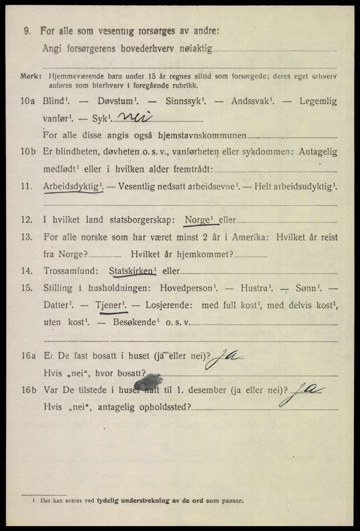 SAH, 1920 census for Elverum, 1920, p. 15603