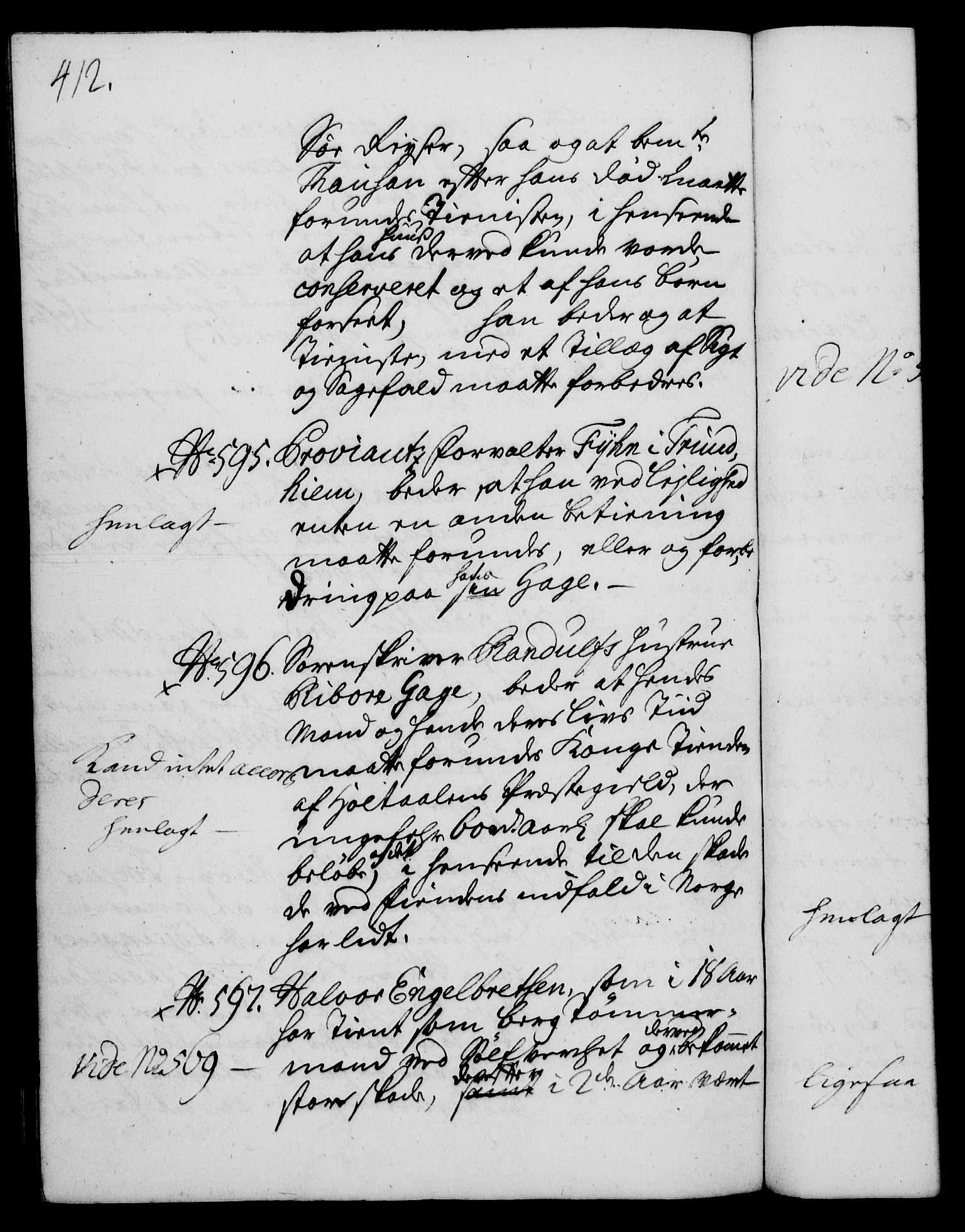 Rentekammeret, Kammerkanselliet, AV/RA-EA-3111/G/Gh/Gha/L0015: Norsk ekstraktmemorialprotokoll (merket RK 53.60), 1733, p. 412