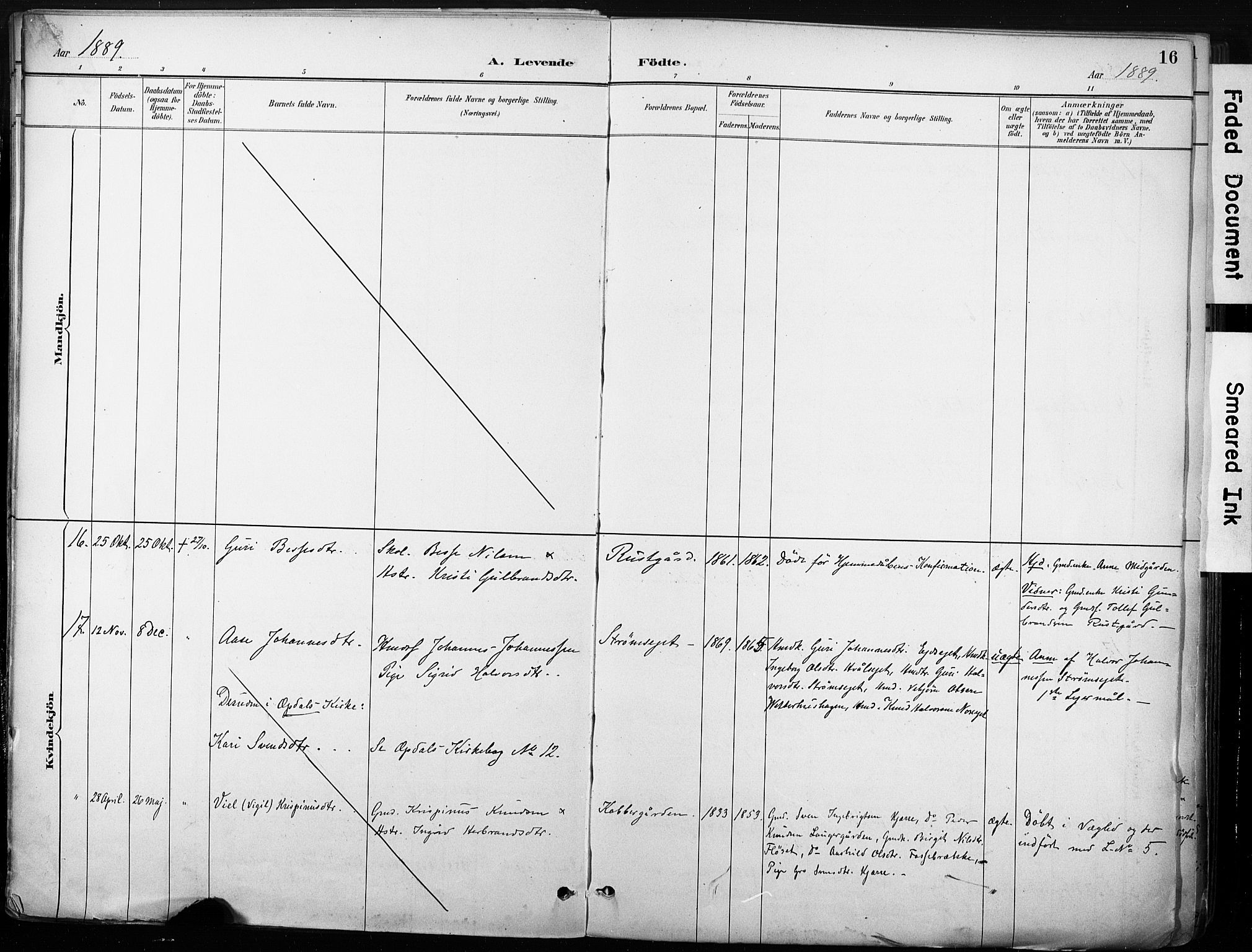 Nore kirkebøker, SAKO/A-238/F/Fb/L0002: Parish register (official) no. II 2, 1886-1906, p. 16