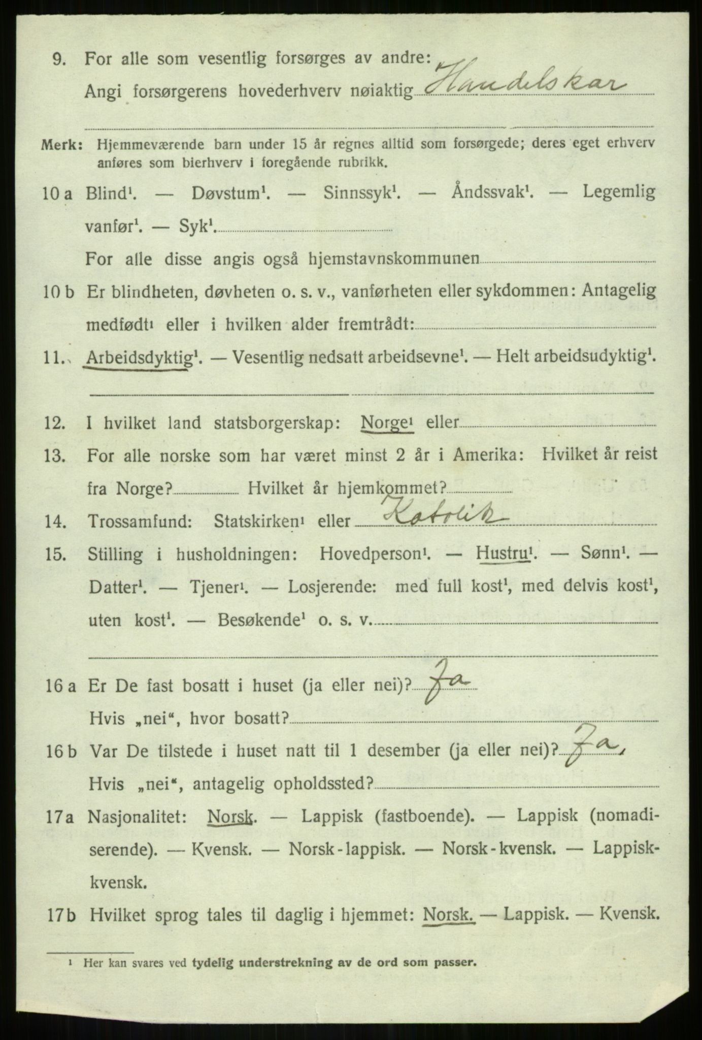 SATØ, 1920 census for Bardu, 1920, p. 2459