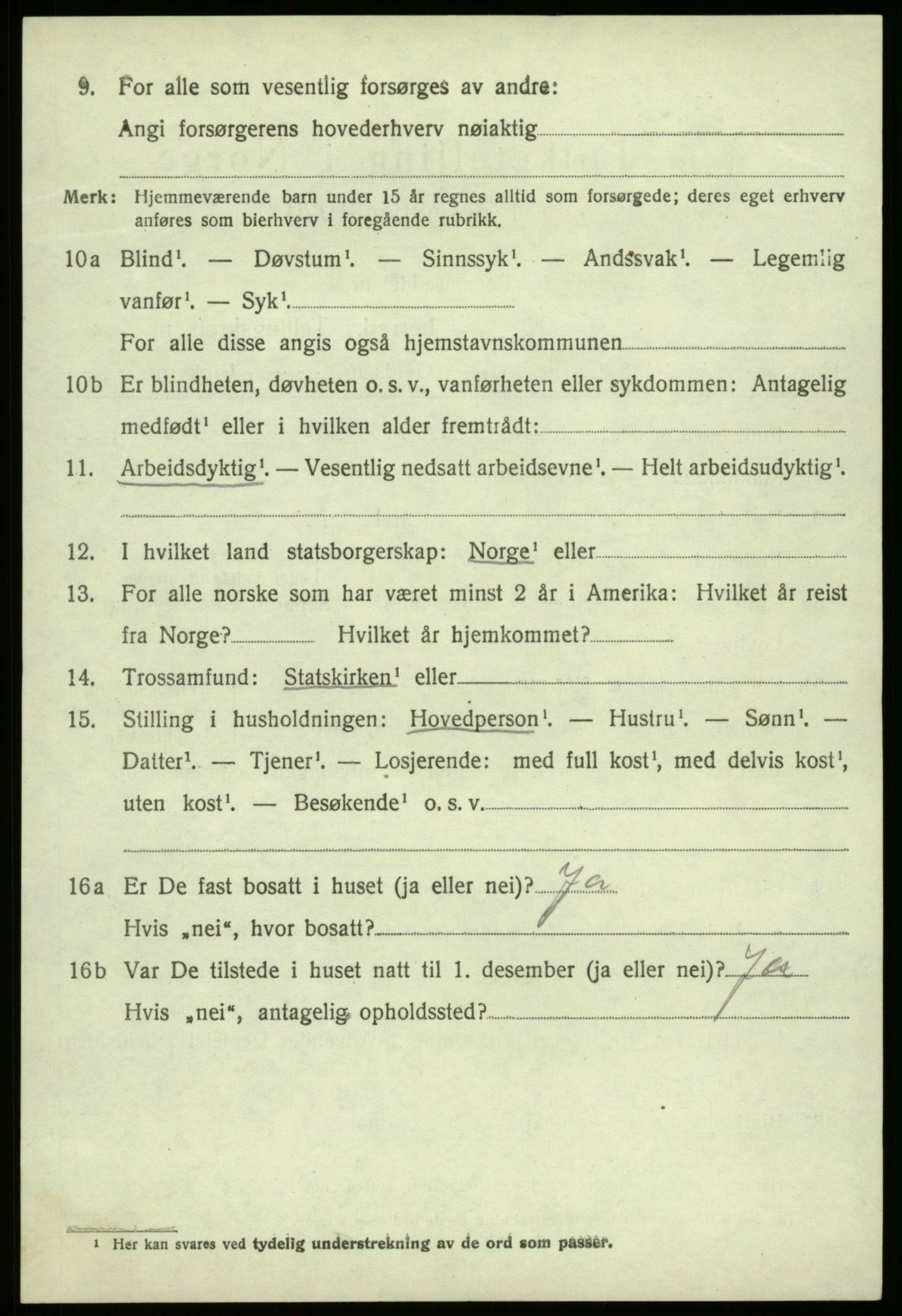 SAB, 1920 census for Haus, 1920, p. 10727