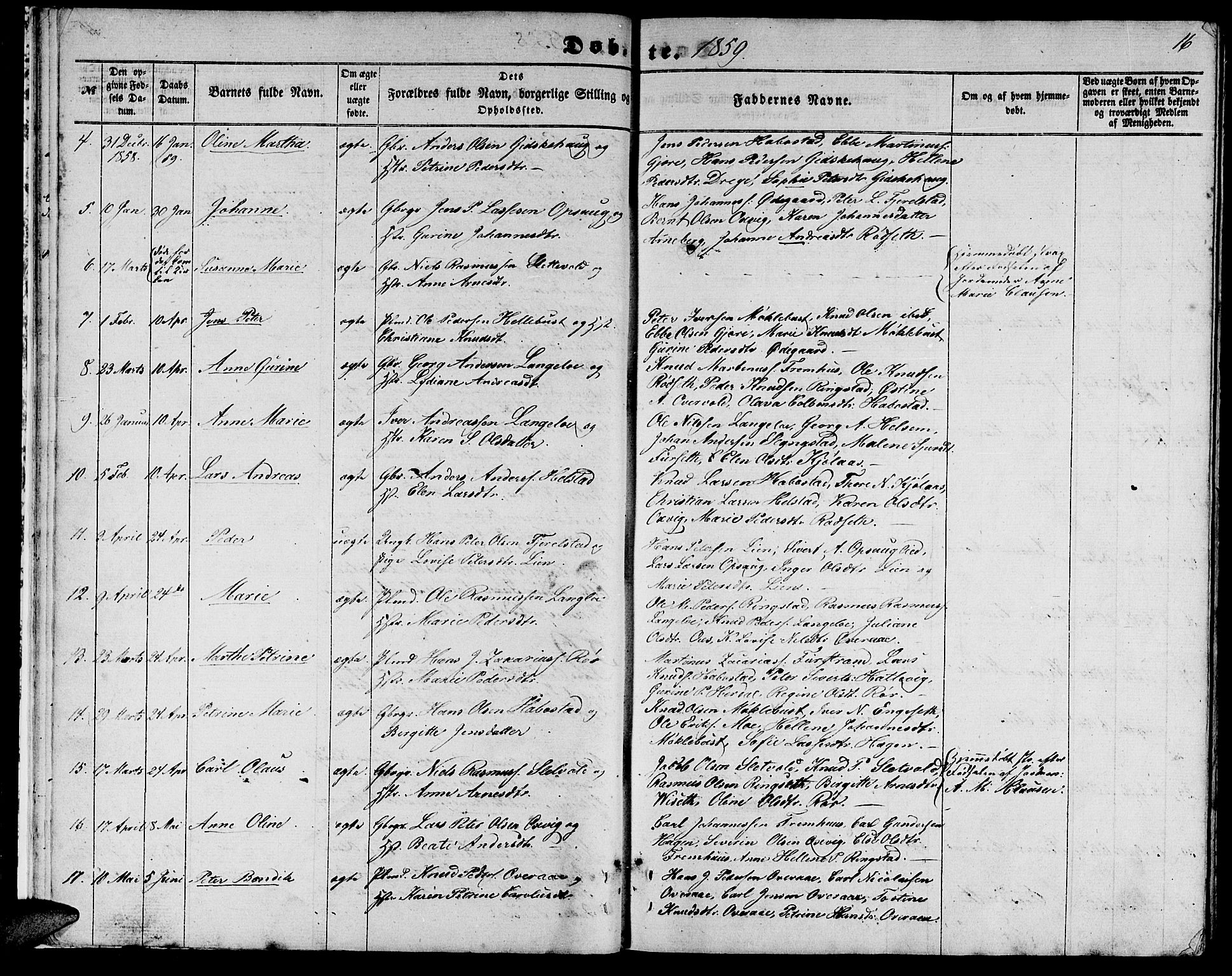 Ministerialprotokoller, klokkerbøker og fødselsregistre - Møre og Romsdal, AV/SAT-A-1454/520/L0291: Parish register (copy) no. 520C03, 1854-1881, p. 16