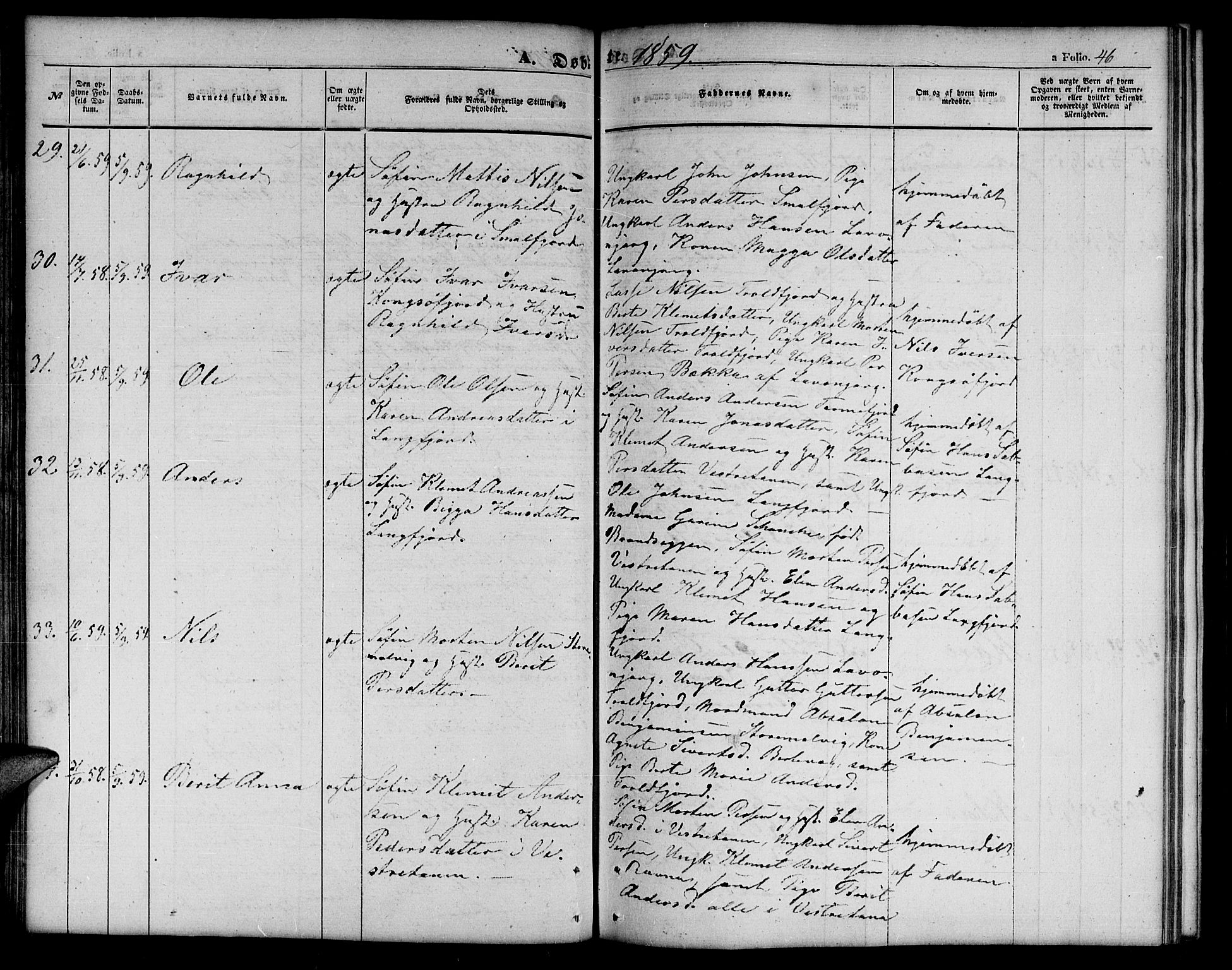 Tana sokneprestkontor, SATØ/S-1334/H/Hb/L0001klokker: Parish register (copy) no. 1 /1, 1853-1867, p. 46
