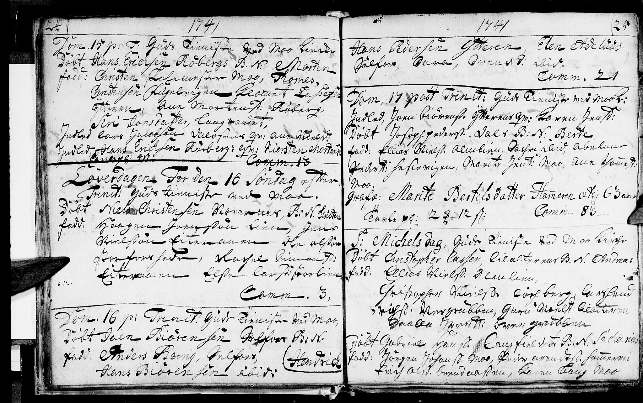 Ministerialprotokoller, klokkerbøker og fødselsregistre - Nordland, AV/SAT-A-1459/827/L0389: Parish register (official) no. 827A01, 1740-1751, p. 24-25