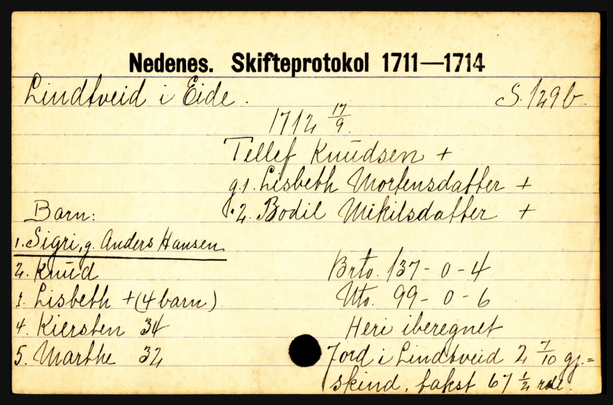 Nedenes sorenskriveri før 1824, AV/SAK-1221-0007/H, p. 17897