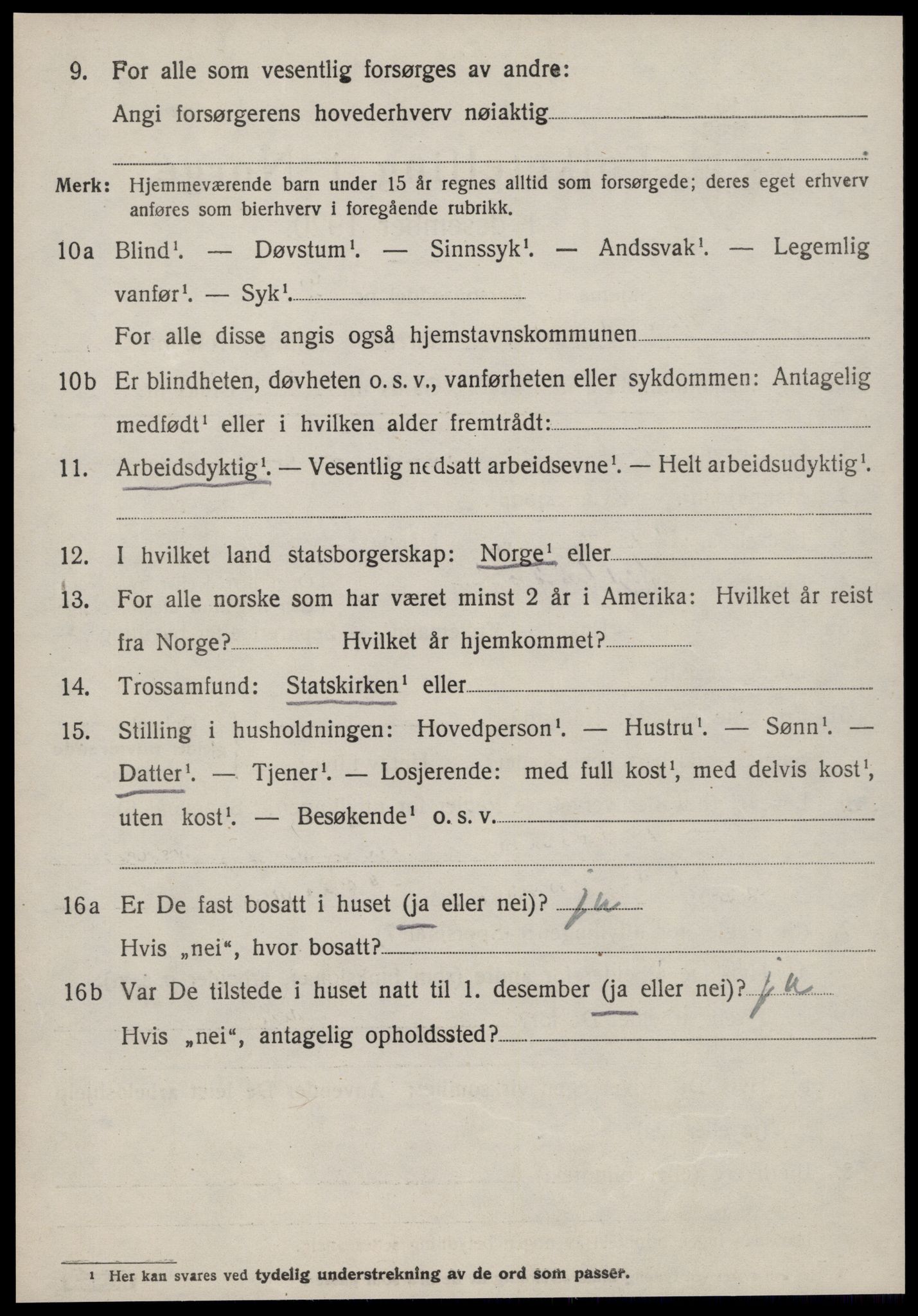 SAT, 1920 census for Ulstein, 1920, p. 4111