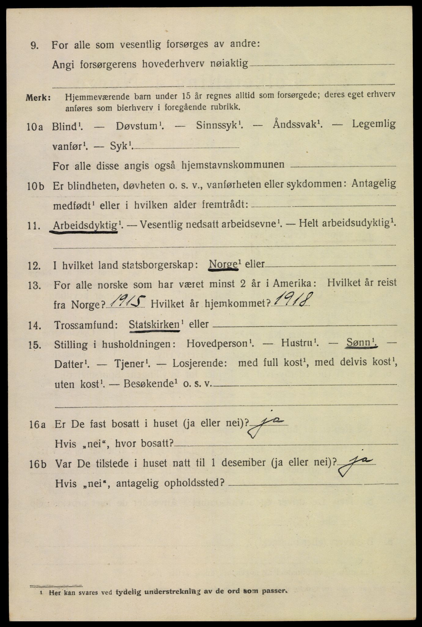 SAK, 1920 census for Kristiansand, 1920, p. 25302