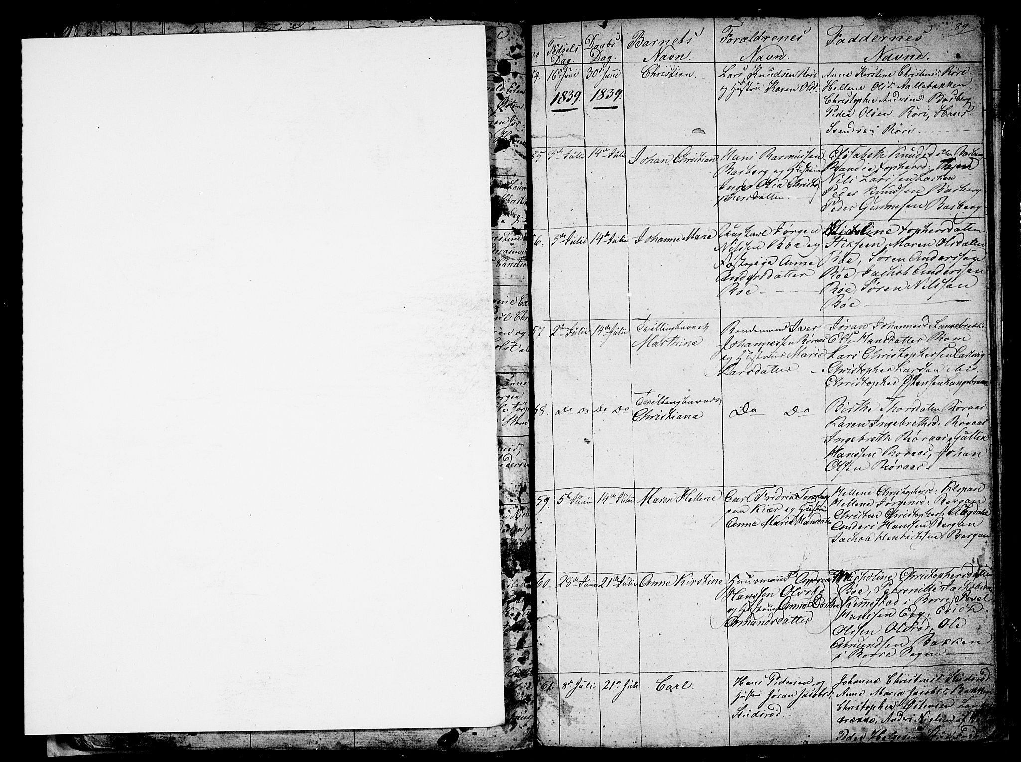 Sem kirkebøker, SAKO/A-5/G/Ga/L0002: Parish register (copy) no. I 2, 1826-1844, p. 88-89