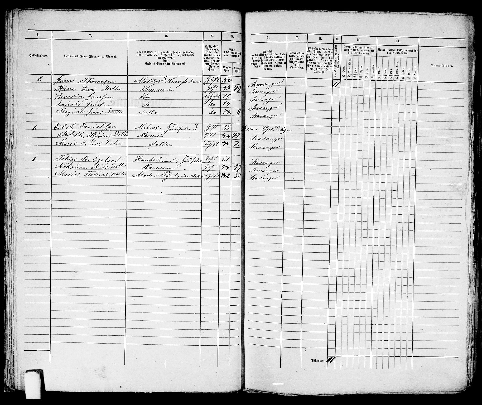 RA, 1865 census for Stavanger, 1865, p. 2059