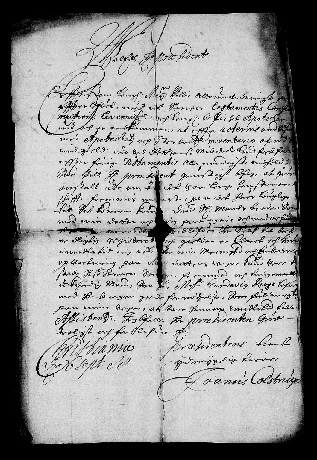 Stattholderembetet 1572-1771, RA/EA-2870/Af/L0002: Avskrifter av vedlegg til originale supplikker, nummerert i samsvar med supplikkbøkene, 1687-1689, p. 336