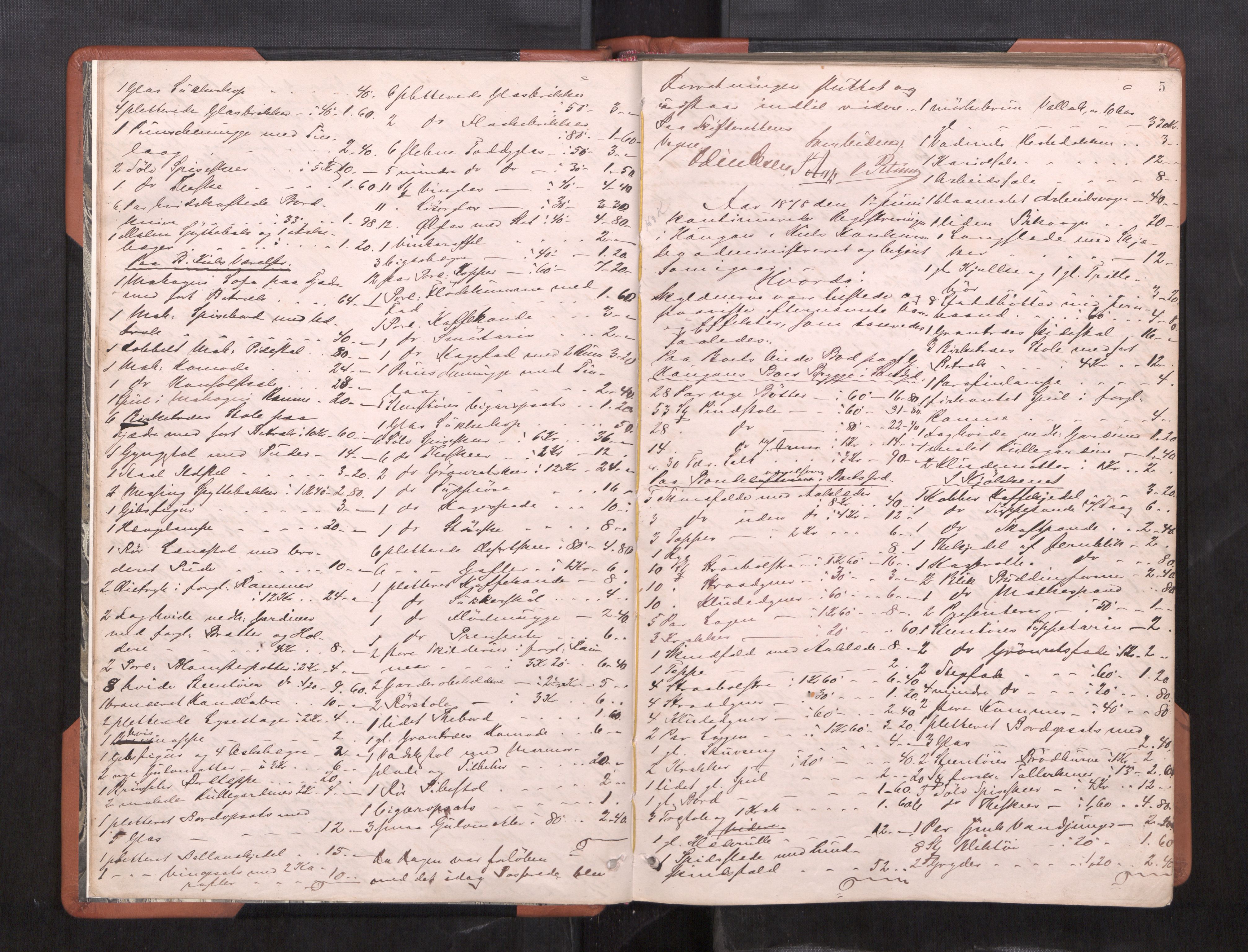 Trondheim byfogd, AV/SAT-A-0003/1/3/3C/L0009: Skifteregistreringsprotokoll (u/ register), 1878-1885, p. 5