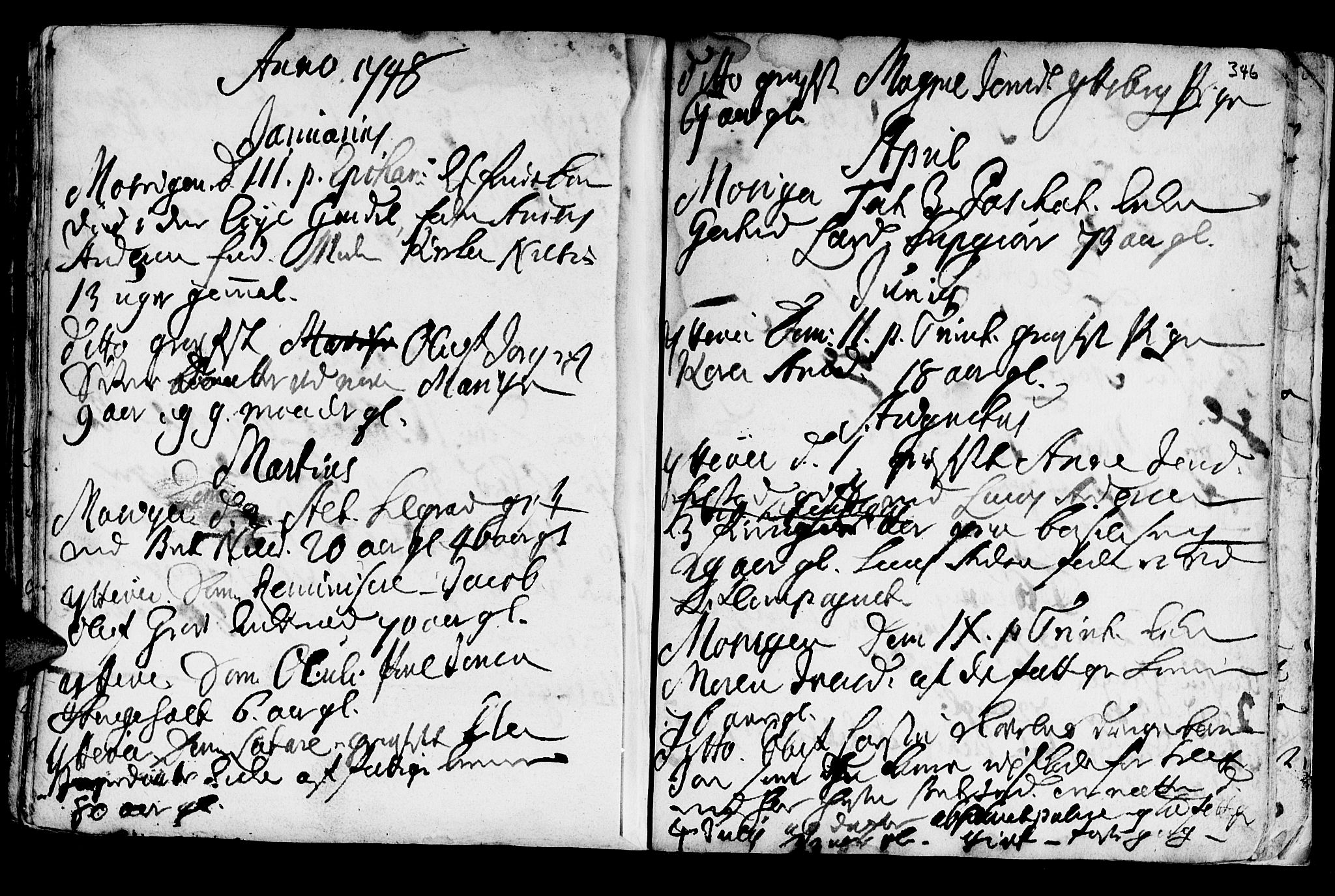 Ministerialprotokoller, klokkerbøker og fødselsregistre - Nord-Trøndelag, SAT/A-1458/722/L0215: Parish register (official) no. 722A02, 1718-1755, p. 346