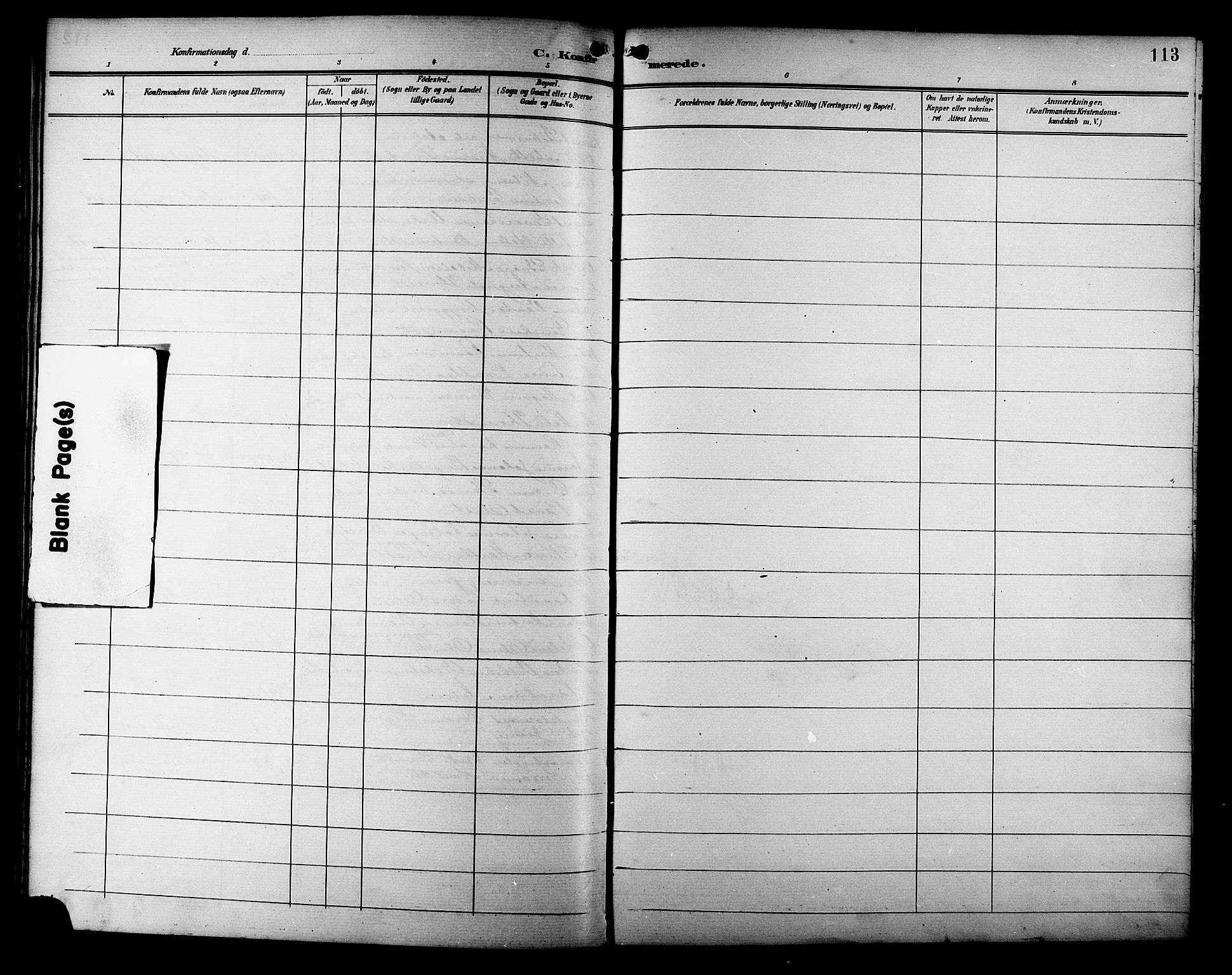 Ministerialprotokoller, klokkerbøker og fødselsregistre - Møre og Romsdal, SAT/A-1454/529/L0469: Parish register (copy) no. 529C06, 1898-1906, p. 113