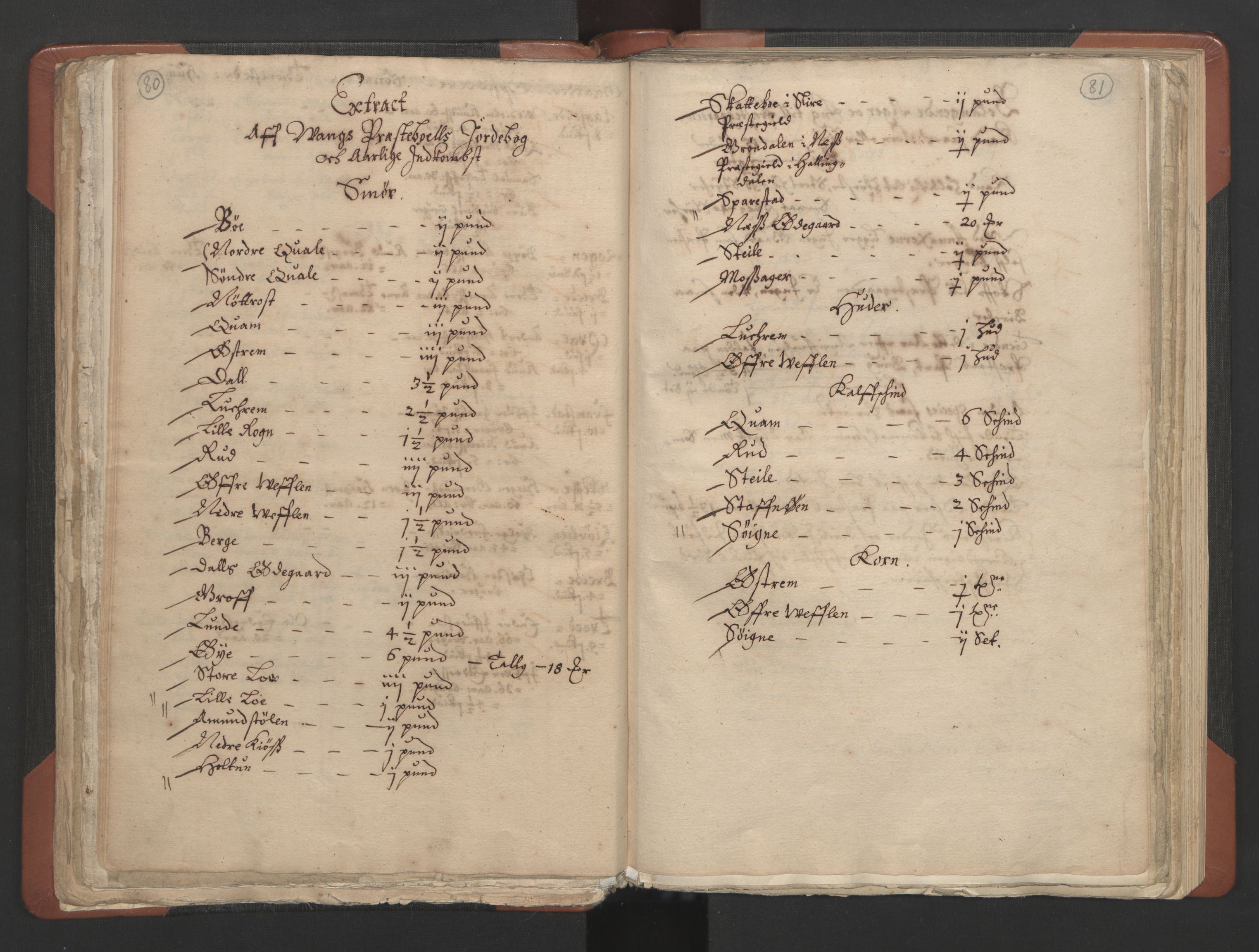 RA, Vicar's Census 1664-1666, no. 8: Valdres deanery, 1664-1666, p. 80-81