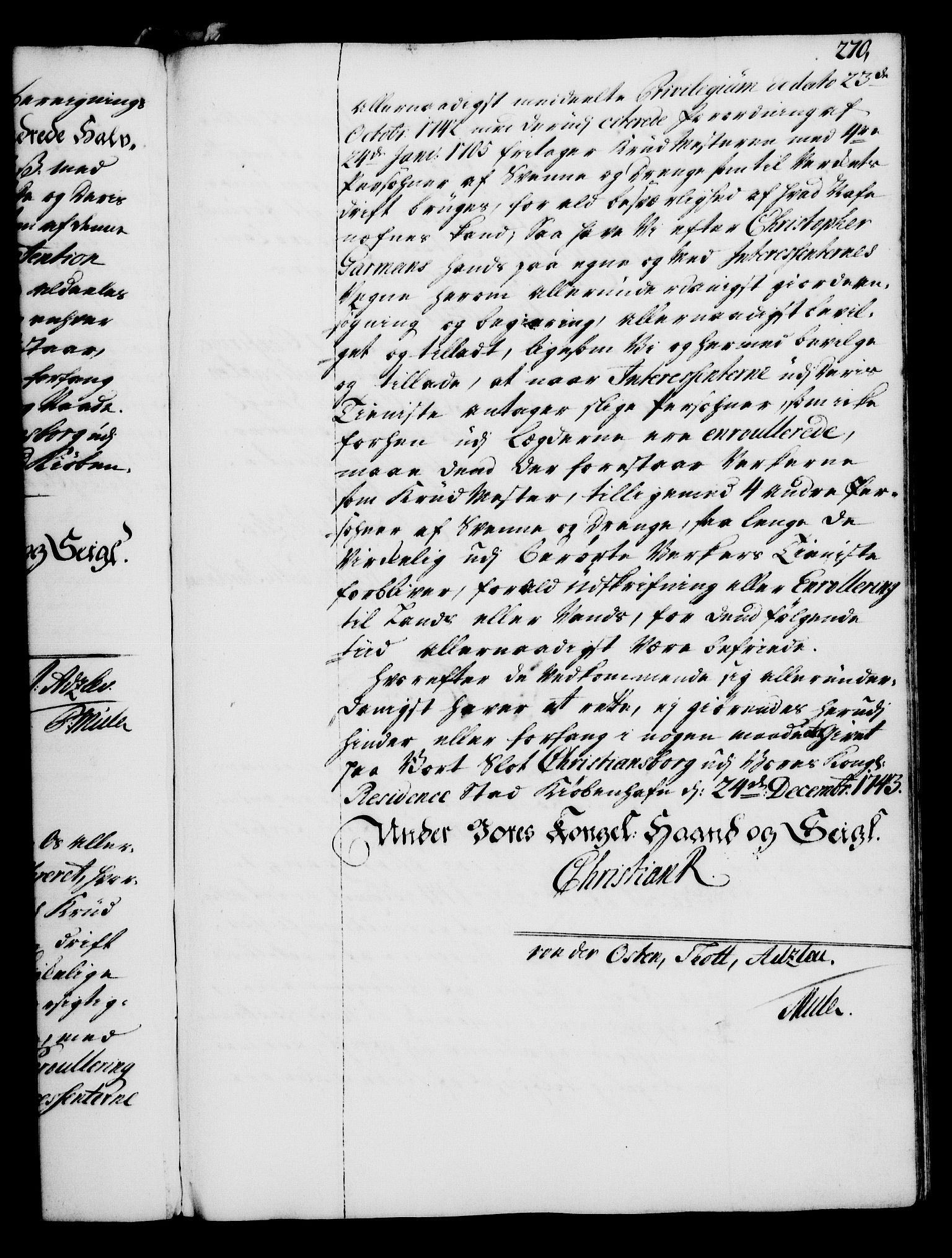 Rentekammeret, Kammerkanselliet, RA/EA-3111/G/Gg/Gga/L0005: Norsk ekspedisjonsprotokoll med register (merket RK 53.5), 1741-1749, p. 270