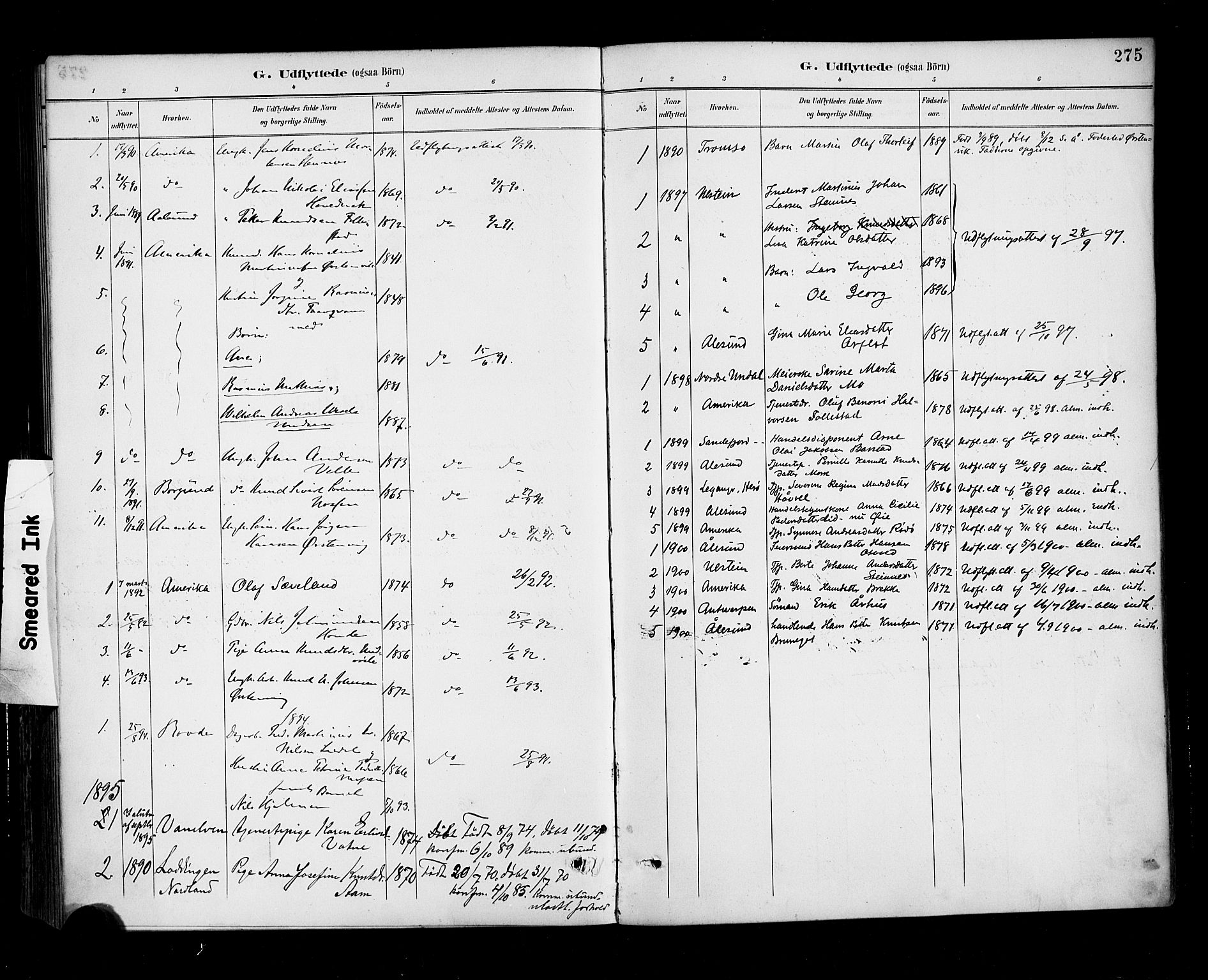 Ministerialprotokoller, klokkerbøker og fødselsregistre - Møre og Romsdal, AV/SAT-A-1454/513/L0177: Parish register (official) no. 513A04, 1890-1906, p. 275