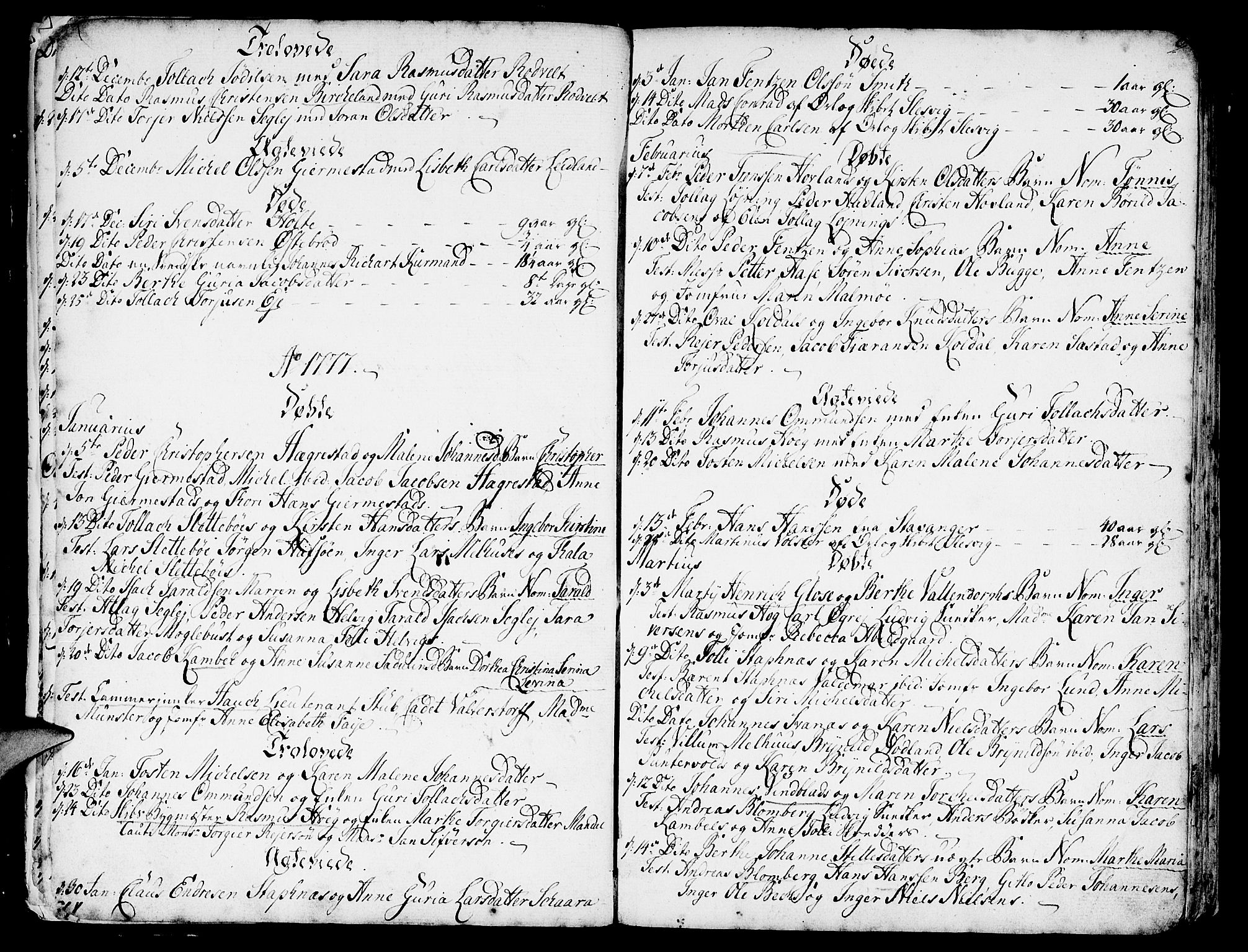 Eigersund sokneprestkontor, SAST/A-101807/S08/L0004: Parish register (official) no. A 4 /1, 1776-1789, p. 6
