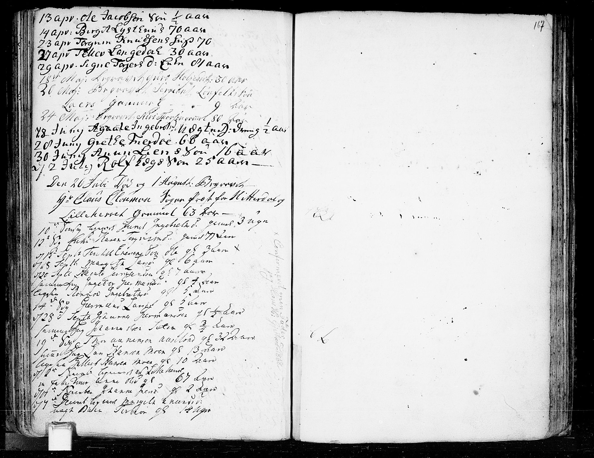 Heddal kirkebøker, AV/SAKO-A-268/F/Fa/L0003: Parish register (official) no. I 3, 1723-1783, p. 167