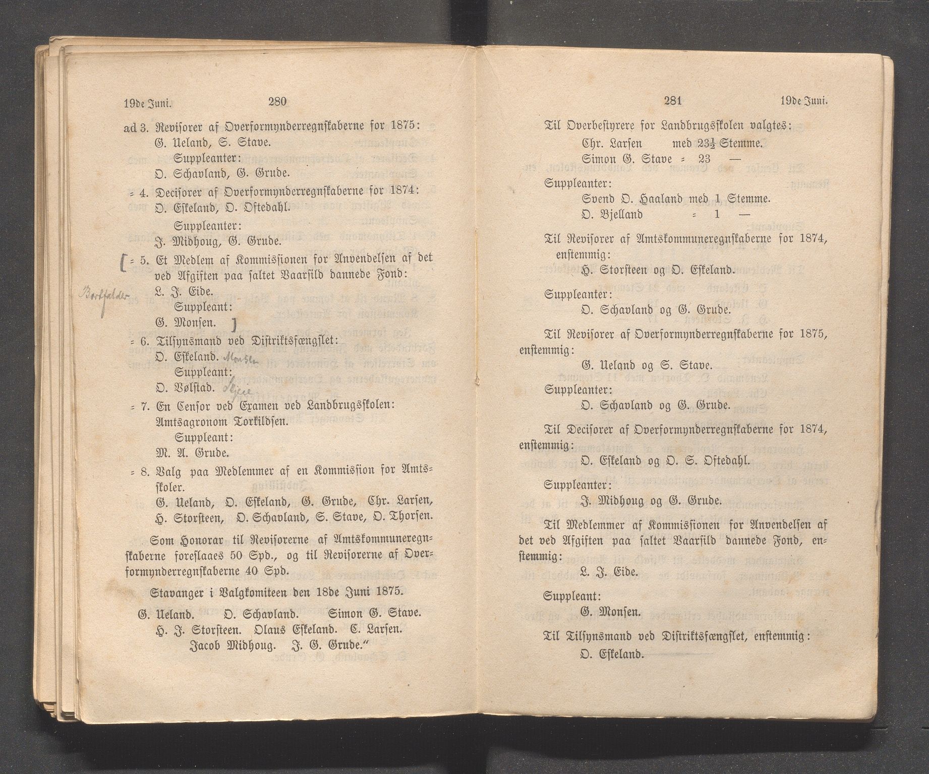 Rogaland fylkeskommune - Fylkesrådmannen , IKAR/A-900/A, 1874-1875, p. 360