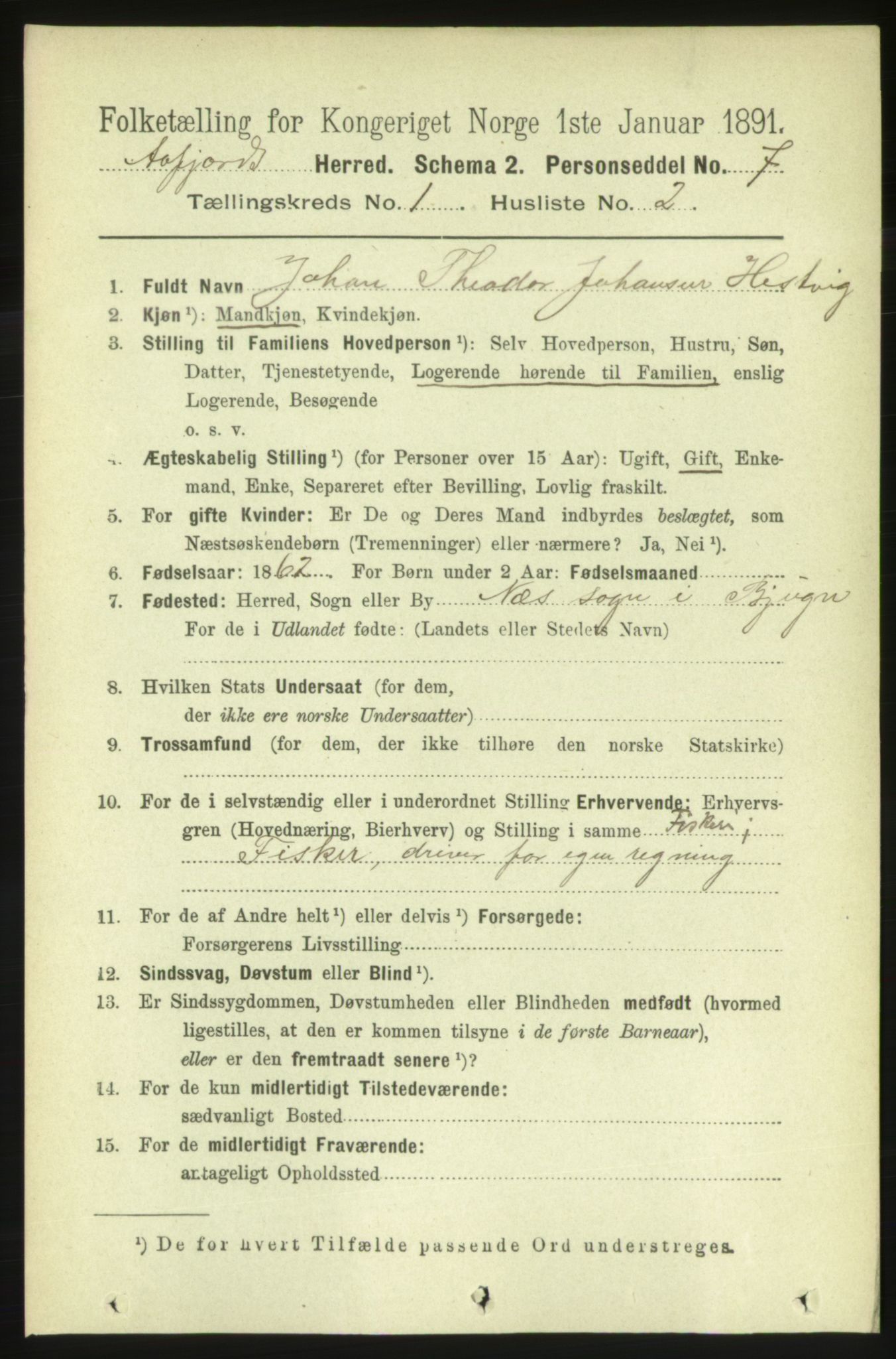 RA, 1891 census for 1630 Åfjord, 1891, p. 82