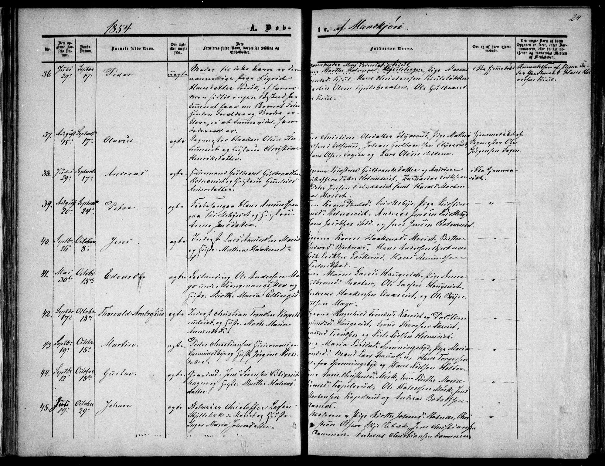 Nittedal prestekontor Kirkebøker, SAO/A-10365a/F/Fa/L0005: Parish register (official) no. I 5, 1850-1862, p. 24