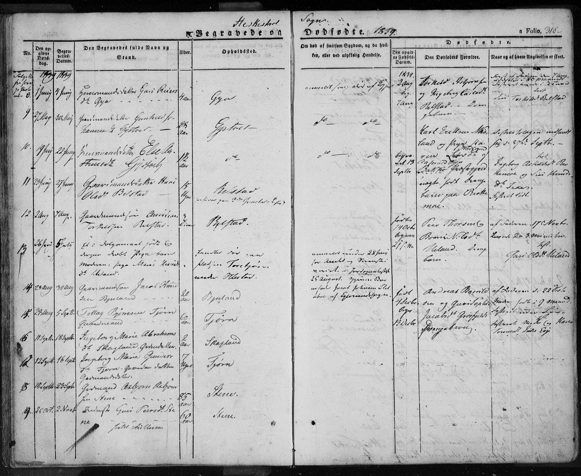 Lund sokneprestkontor, AV/SAST-A-101809/S06/L0008: Parish register (official) no. A 7.2, 1833-1854, p. 310