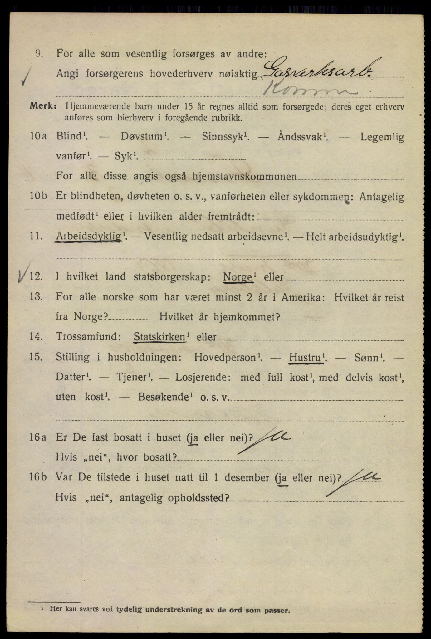 SAO, 1920 census for Kristiania, 1920, p. 519190