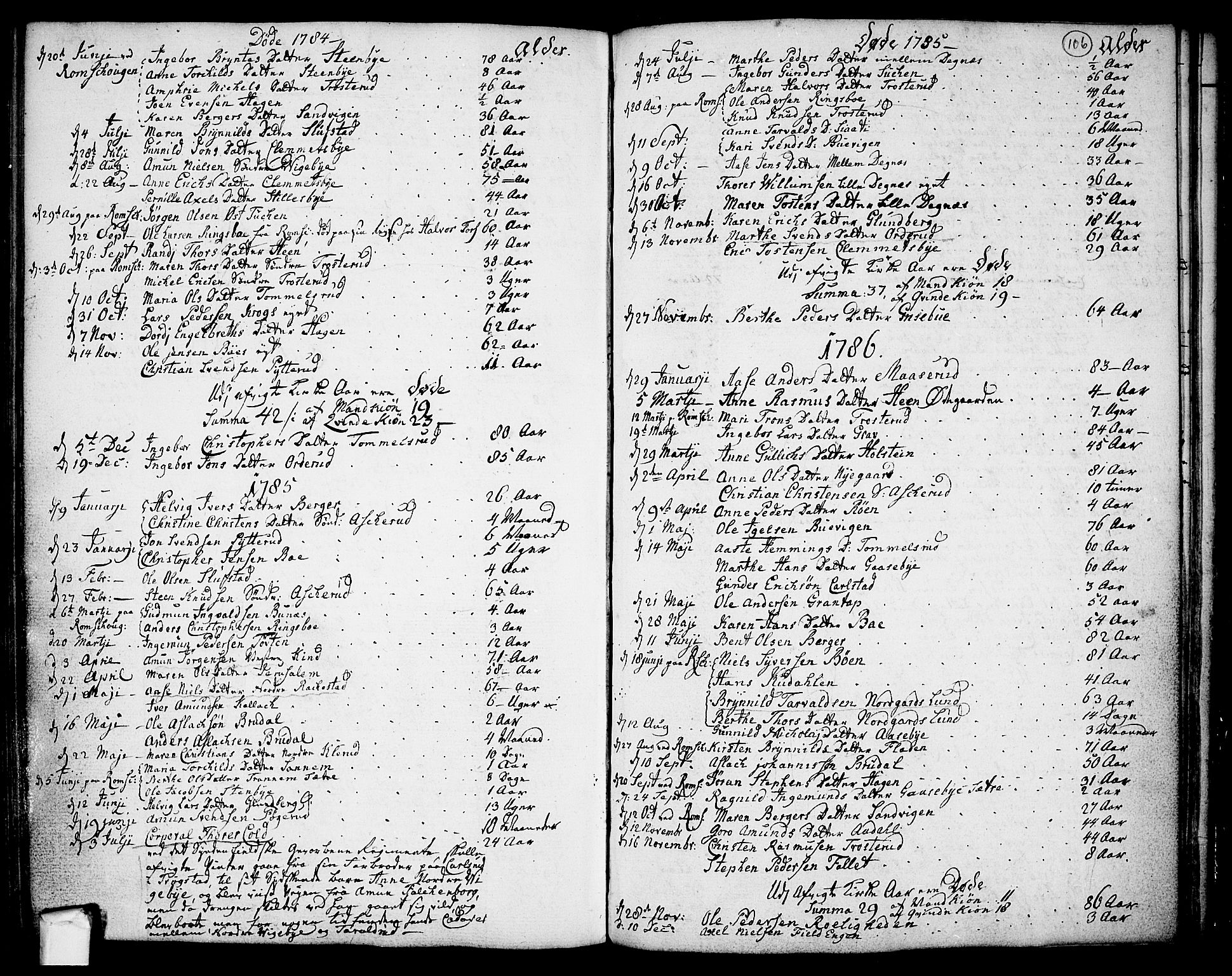 Rødenes prestekontor Kirkebøker, AV/SAO-A-2005/F/Fa/L0003: Parish register (official) no. I 3, 1777-1814, p. 106