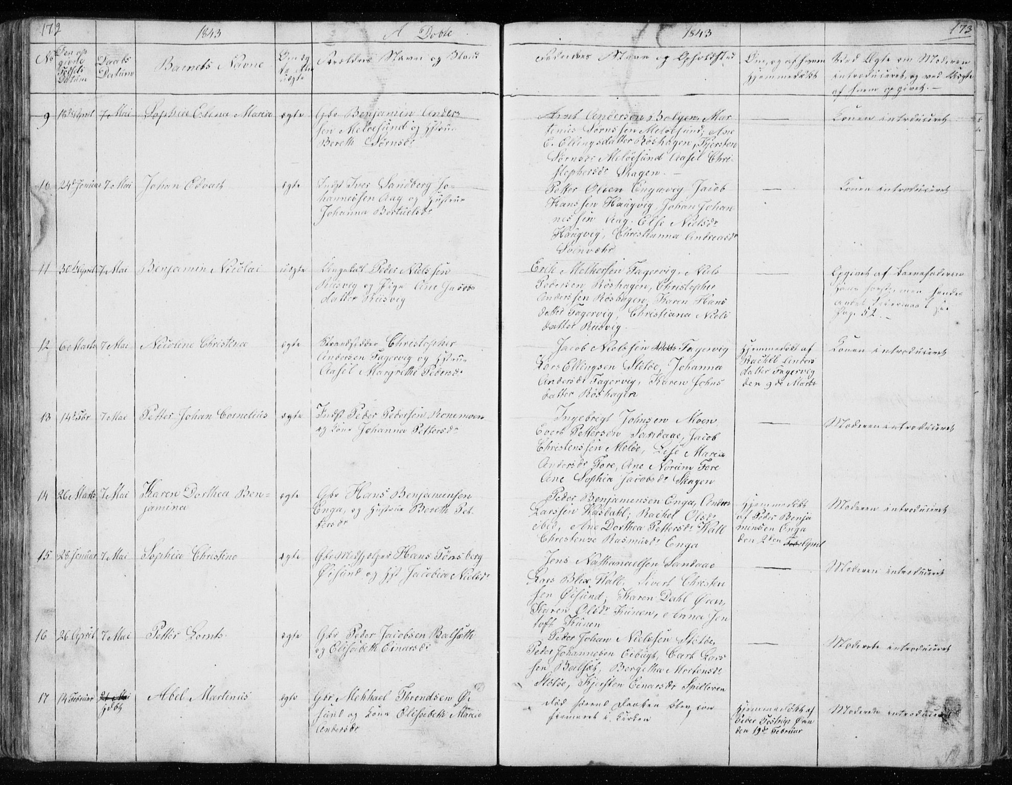 Ministerialprotokoller, klokkerbøker og fødselsregistre - Nordland, AV/SAT-A-1459/843/L0632: Parish register (copy) no. 843C01, 1833-1853, p. 172-173