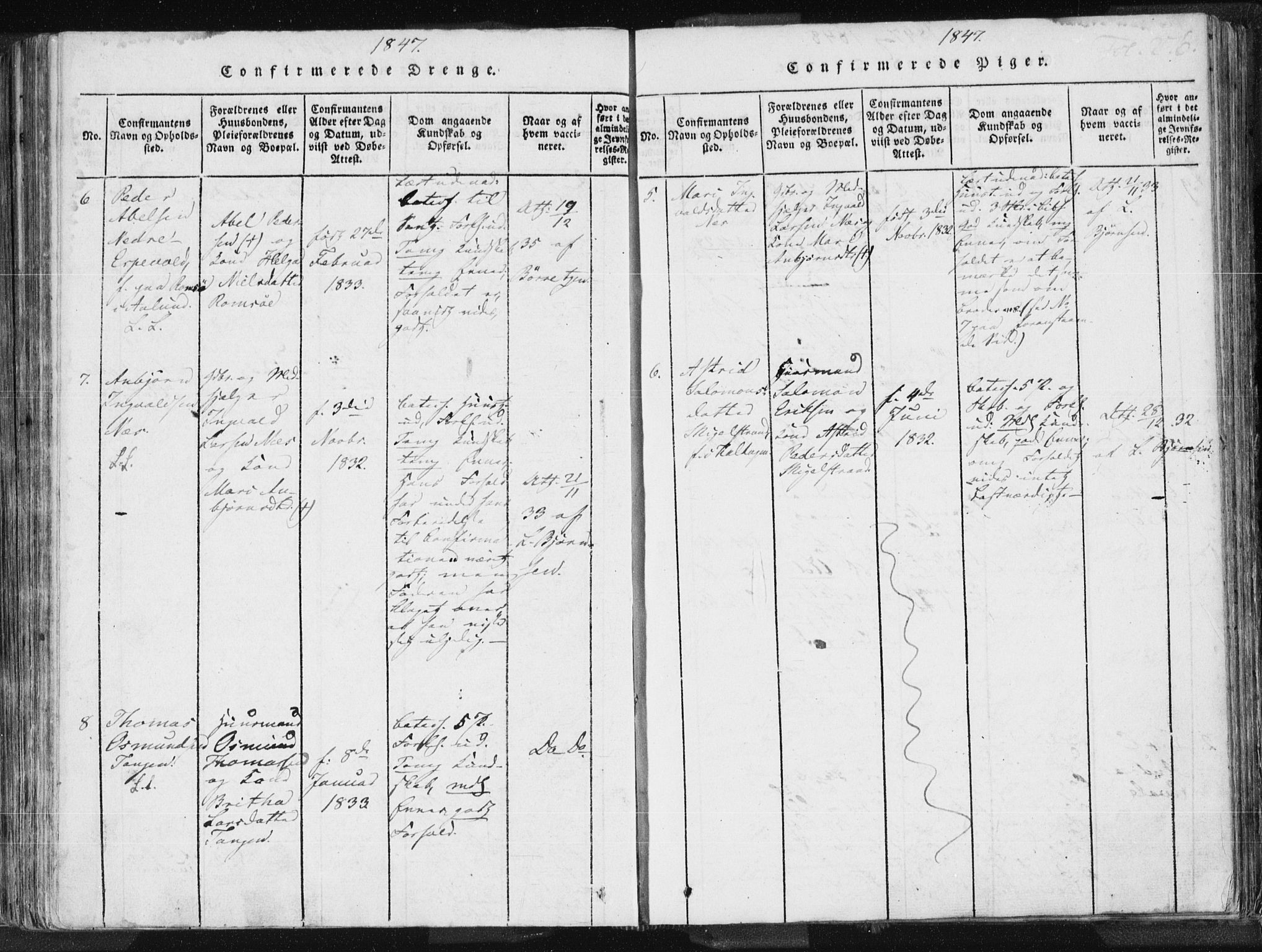 Vikedal sokneprestkontor, AV/SAST-A-101840/01/IV: Parish register (official) no. A 3, 1817-1850, p. 276