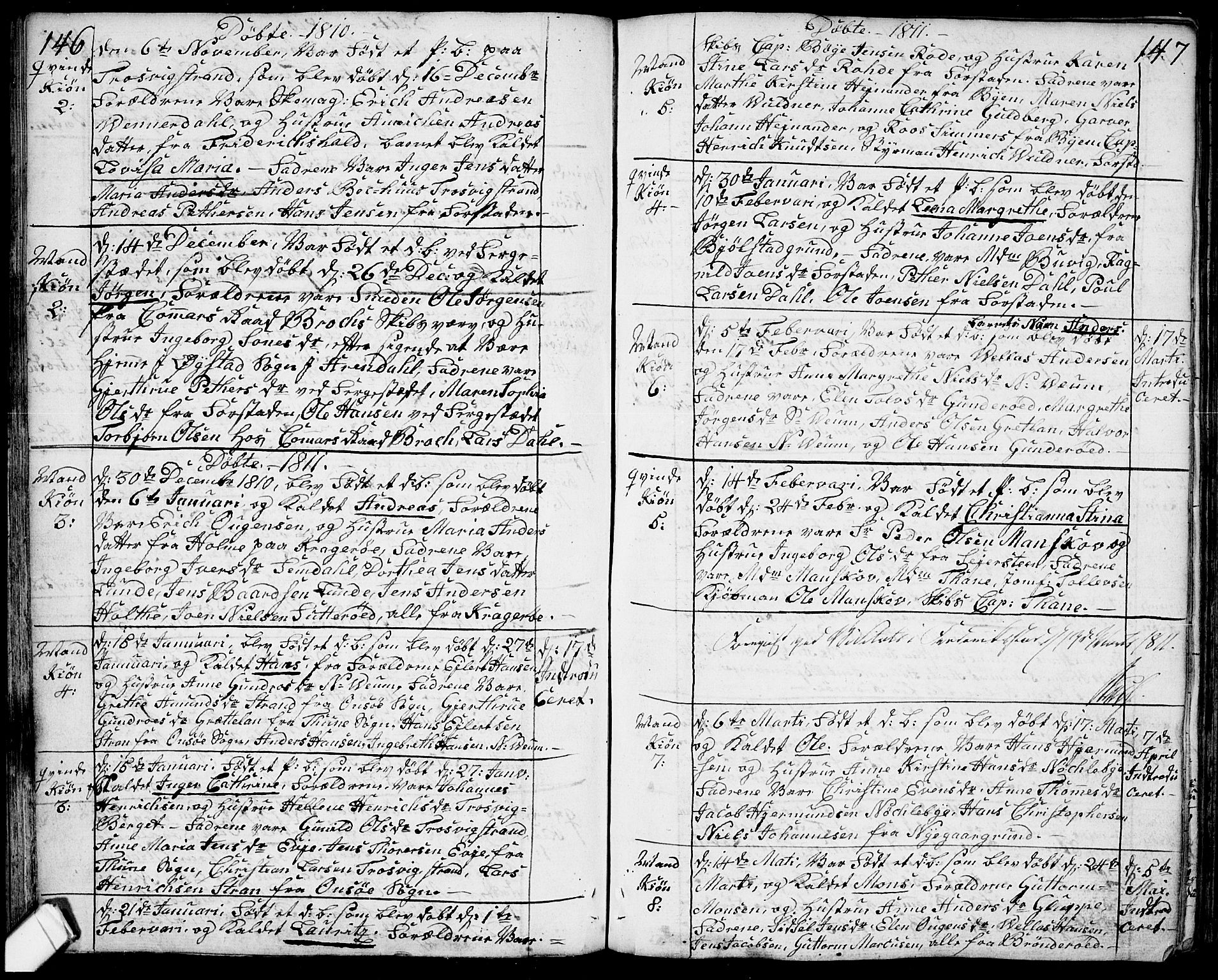 Glemmen prestekontor Kirkebøker, SAO/A-10908/F/Fa/L0003: Parish register (official) no. 3, 1803-1815, p. 146-147