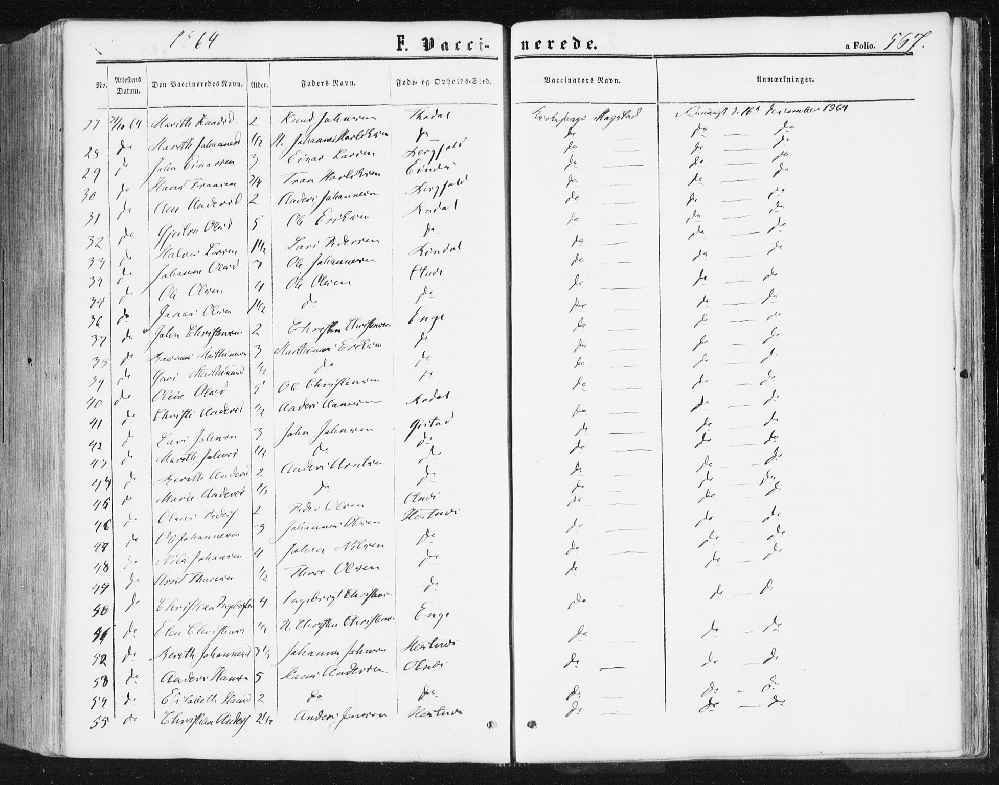 Ministerialprotokoller, klokkerbøker og fødselsregistre - Møre og Romsdal, AV/SAT-A-1454/578/L0905: Parish register (official) no. 578A04, 1859-1877, p. 567