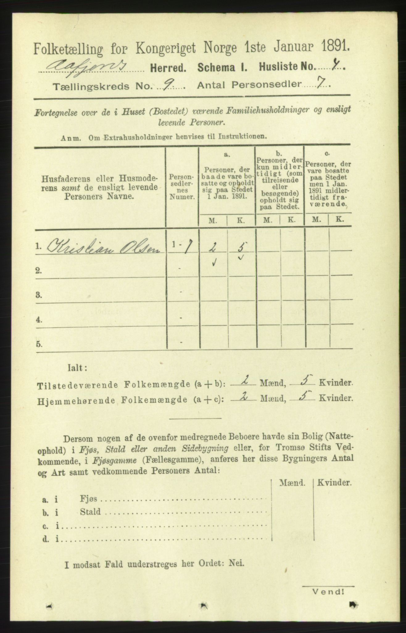 RA, 1891 census for 1630 Åfjord, 1891, p. 2368