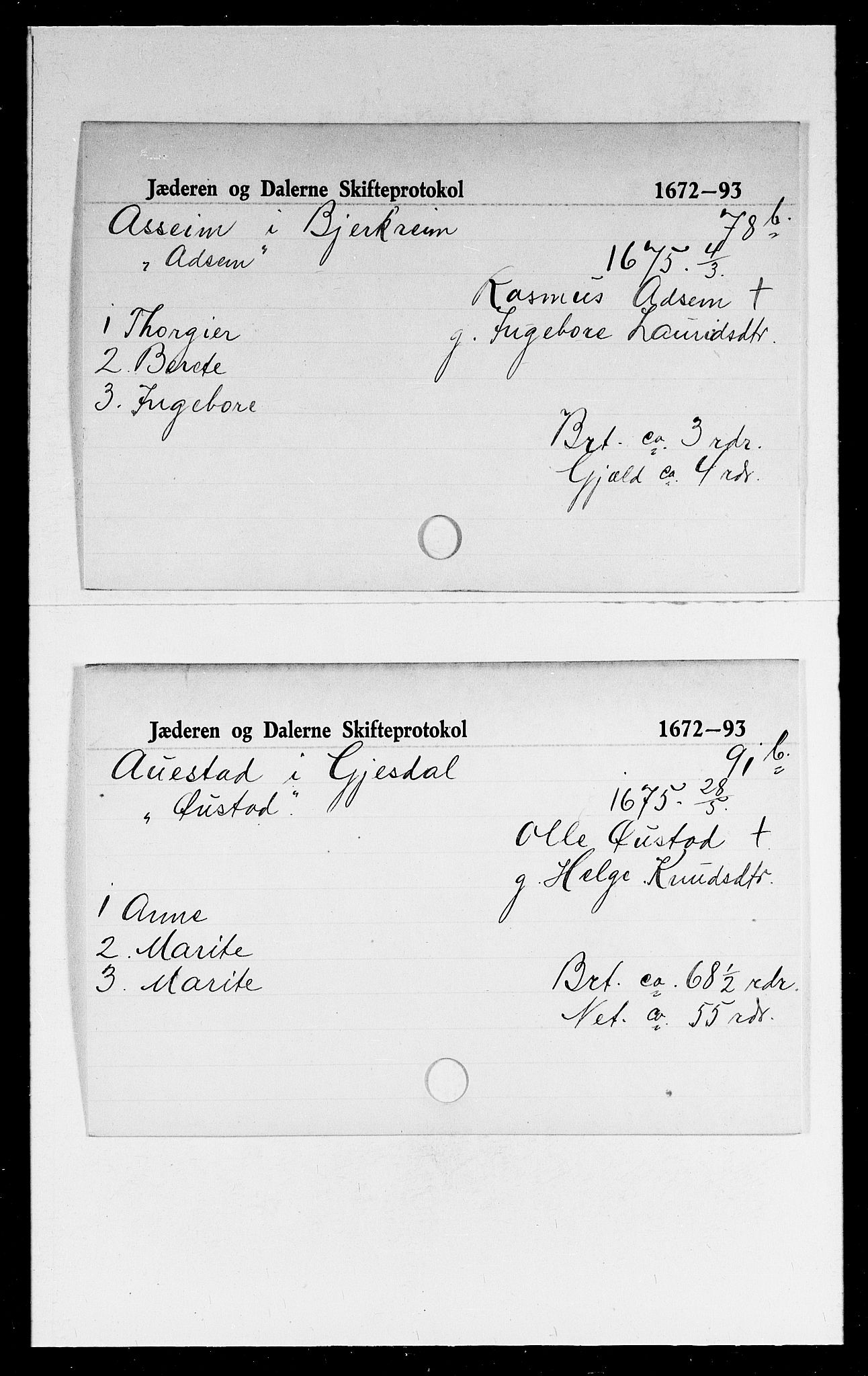 Jæren og Dalane sorenskriveri, AV/SAST-A-100306/5, 1672-1693, p. 34